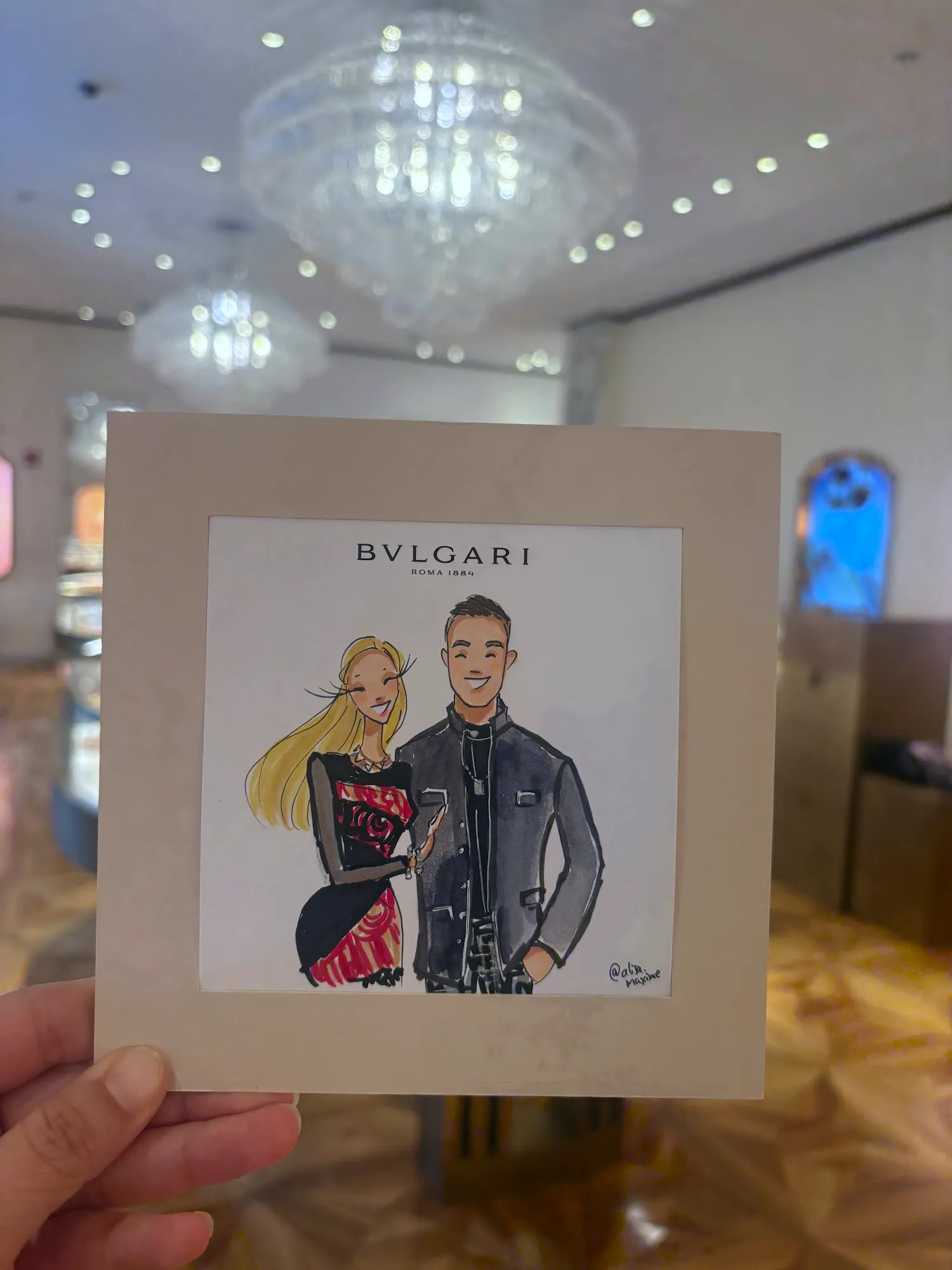 Live fashion sketch 9 from Shop Event at BVLGARI, Chicago