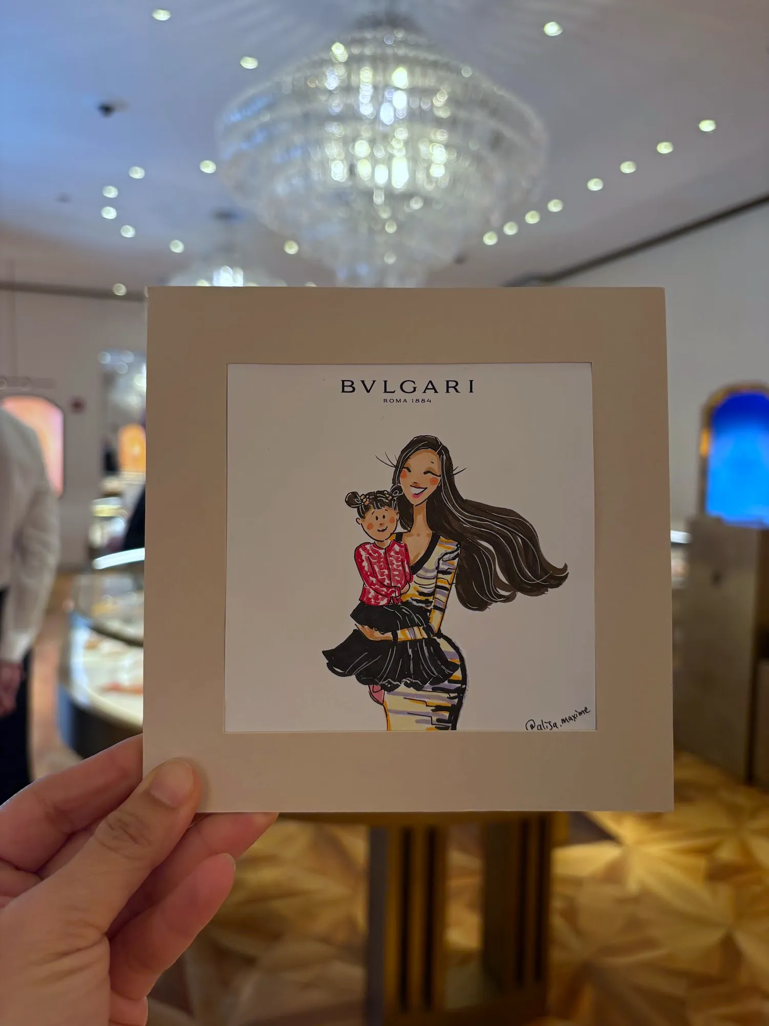 Live fashion sketch 5 from Shop Event at BVLGARI, Chicago