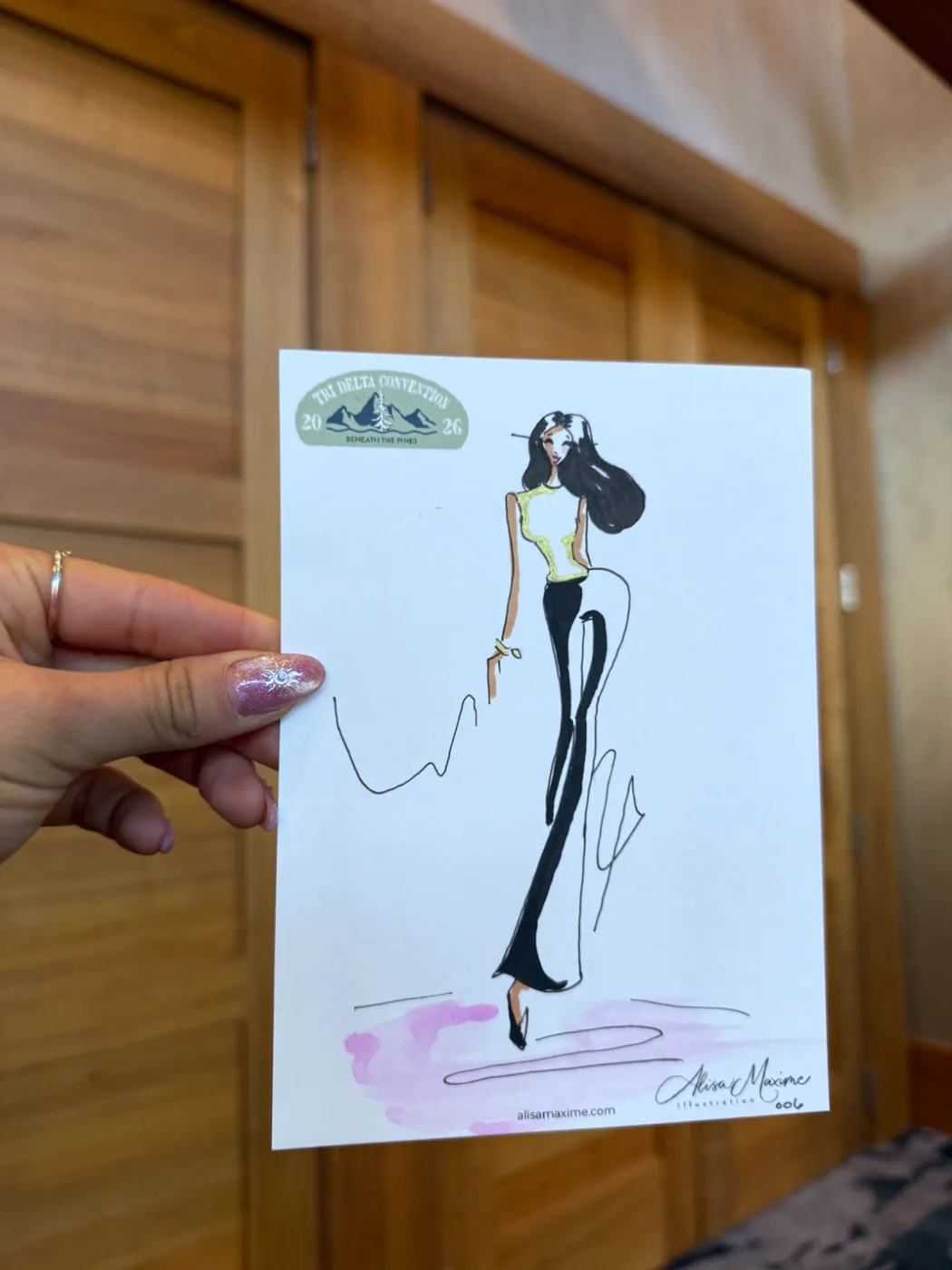 Live fashion sketch 10 from Tri Delta Corporate Party at Gaylord Rockies, Aurora