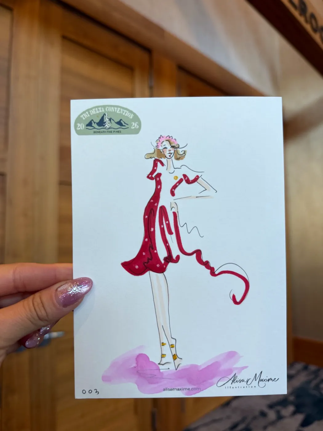 Live fashion sketch 5 from Tri Delta Corporate Party at Gaylord Rockies, Aurora
