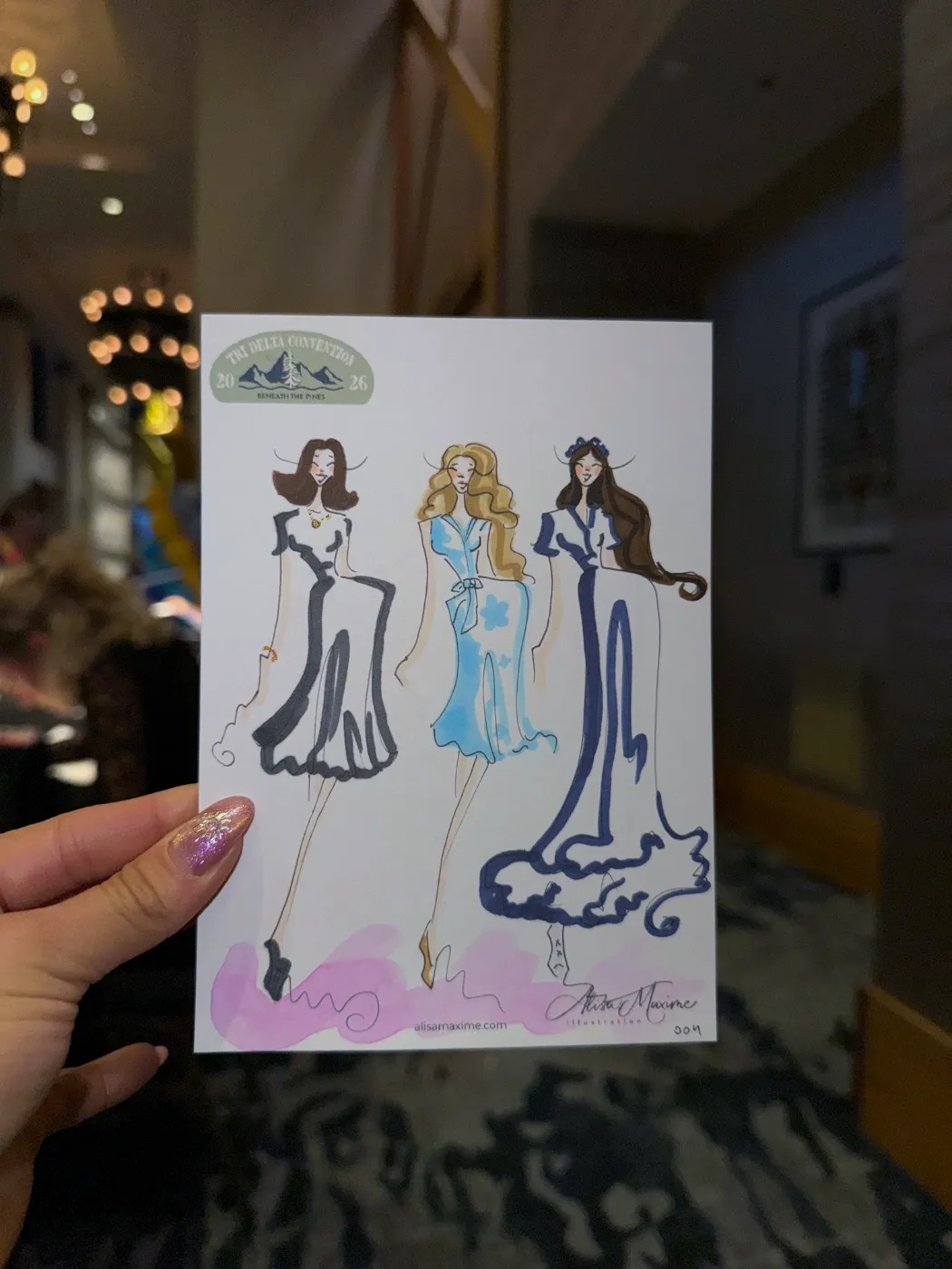 Live fashion sketch 8 from Tri Delta Corporate Party at Gaylord Rockies, Aurora