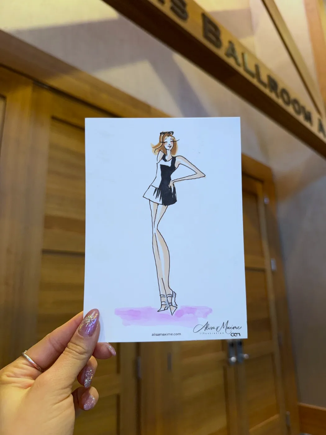Live fashion sketch 13 from Tri Delta Corporate Party at Gaylord Rockies, Aurora