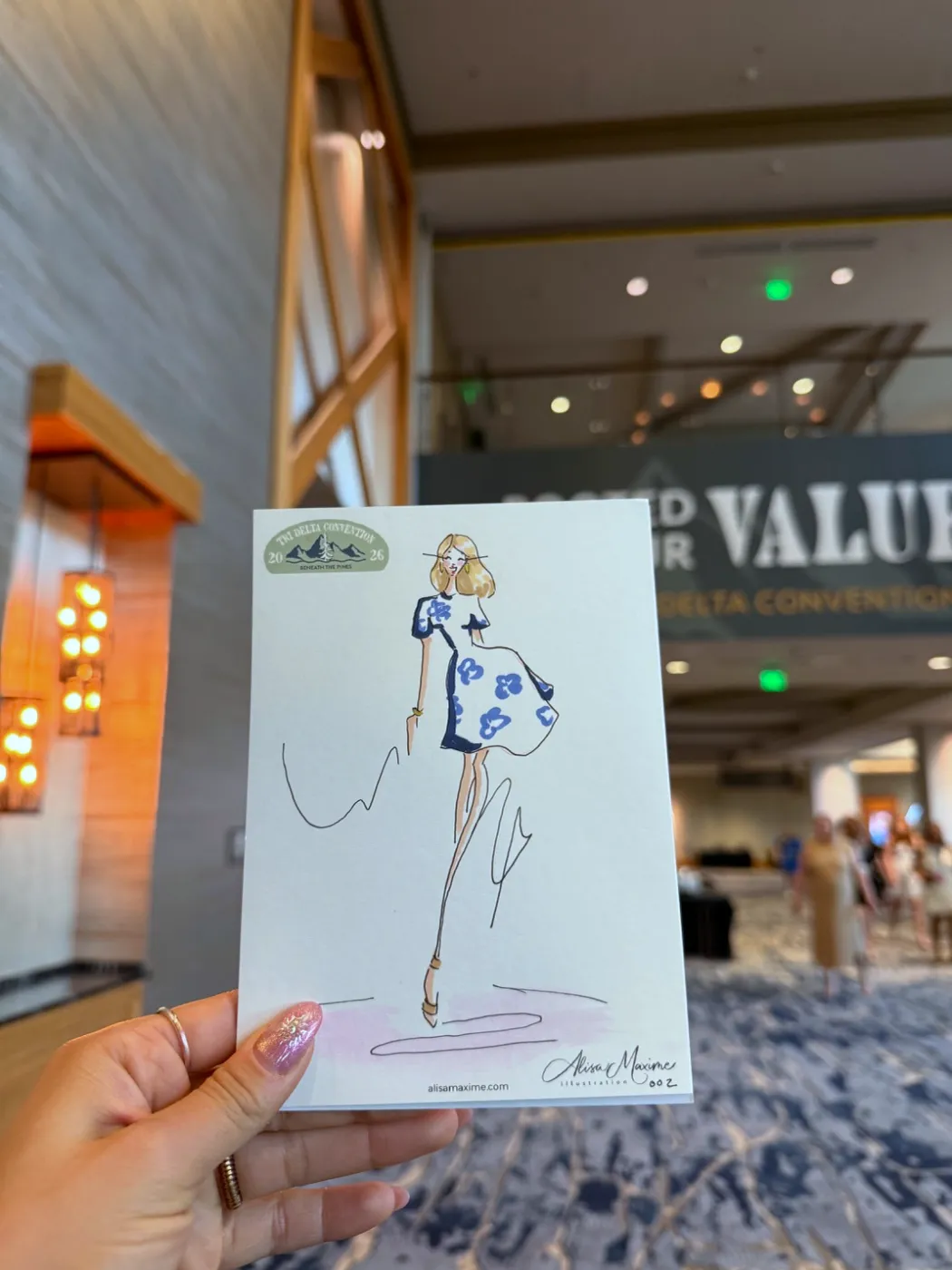 Live fashion sketch 4 from Tri Delta Corporate Party at Gaylord Rockies, Aurora