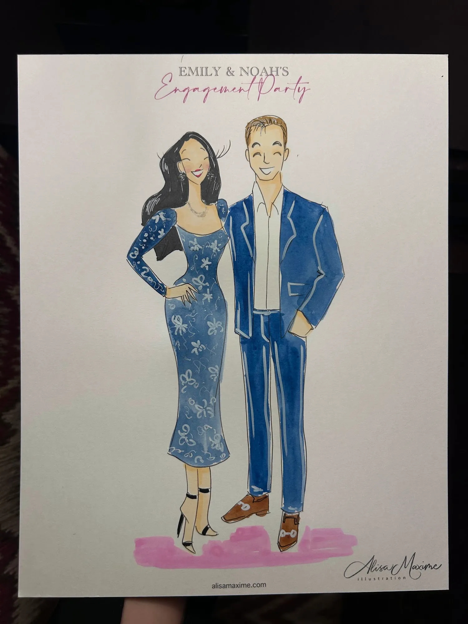 Live fashion sketch 10 from Engagement Celebration at The Athenaeum, Pasadena