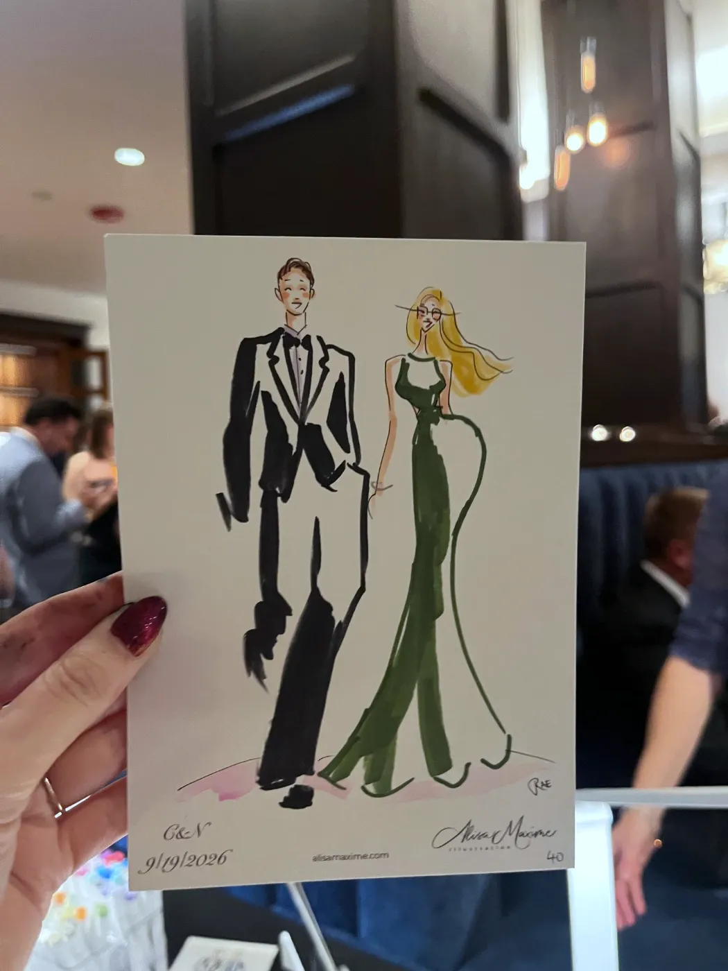 Live fashion sketch 13 from Wedding Celebration in Chicago