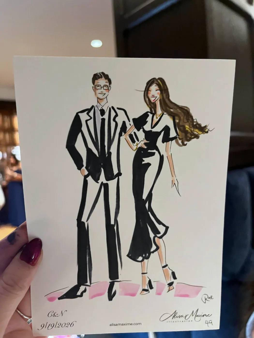 Live fashion sketch 16 from Wedding Celebration in Chicago