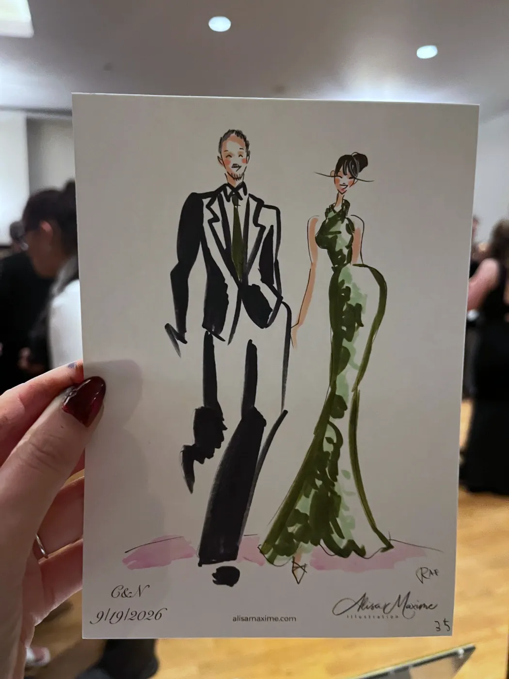 Live fashion sketch 10 from Wedding Celebration in Chicago