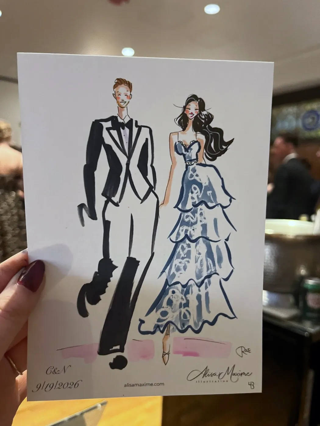 Live fashion sketch 14 from Wedding Celebration in Chicago