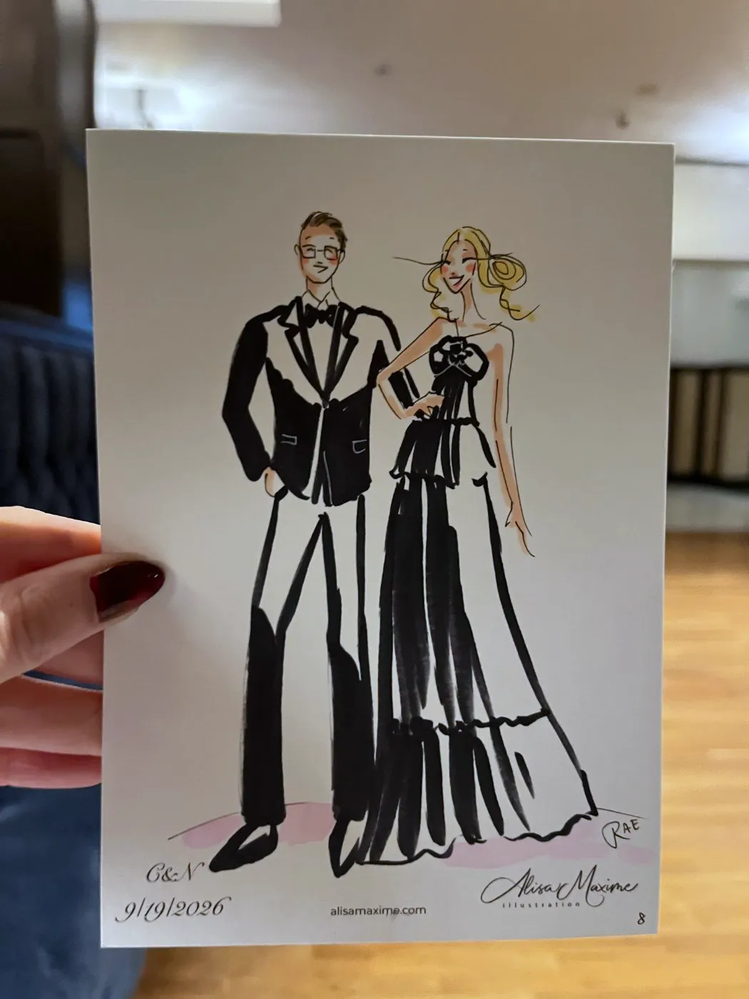 Live fashion sketch 7 from Wedding Celebration in Chicago