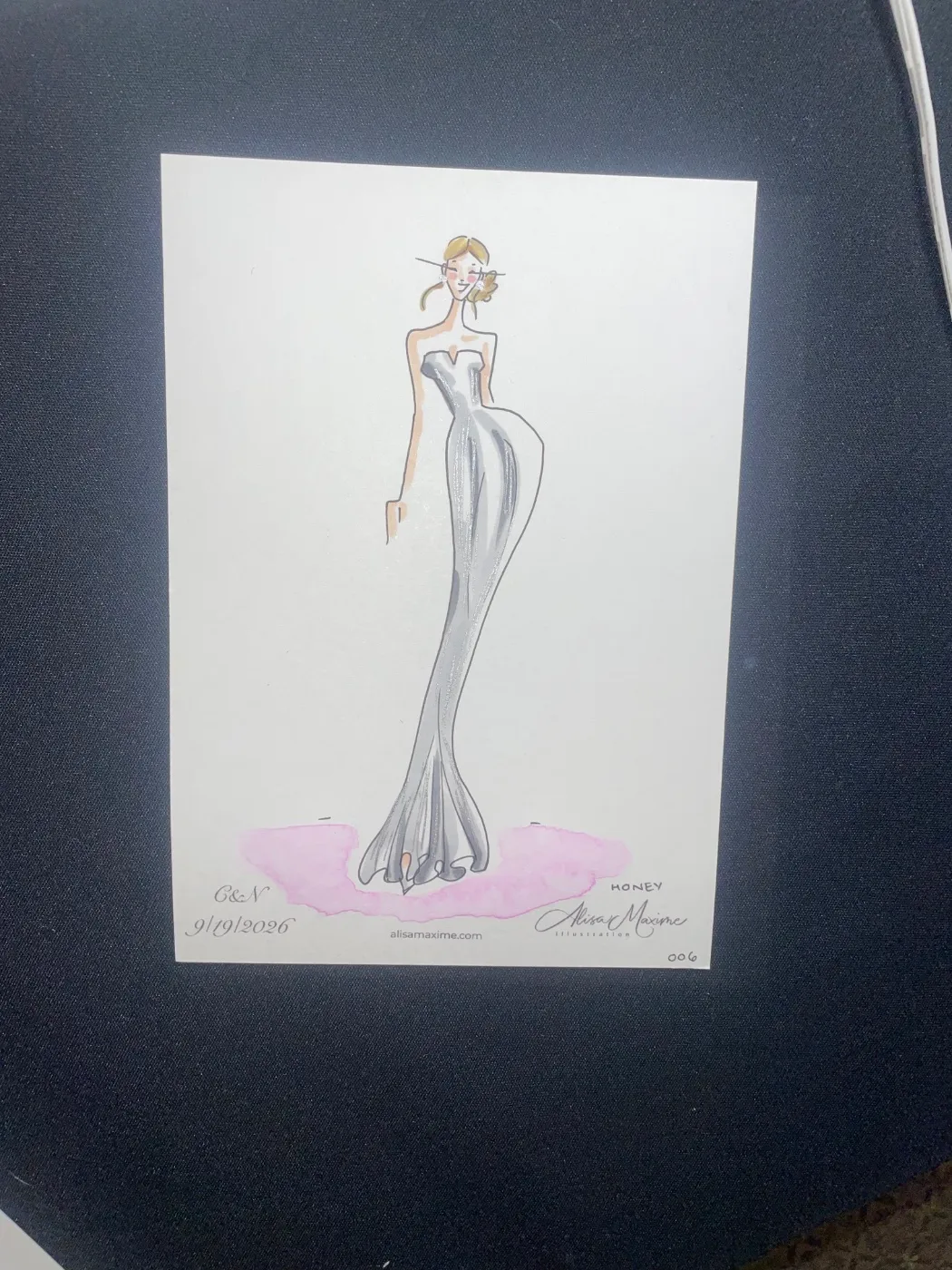 Live fashion sketch 5 from Wedding Celebration in Chicago