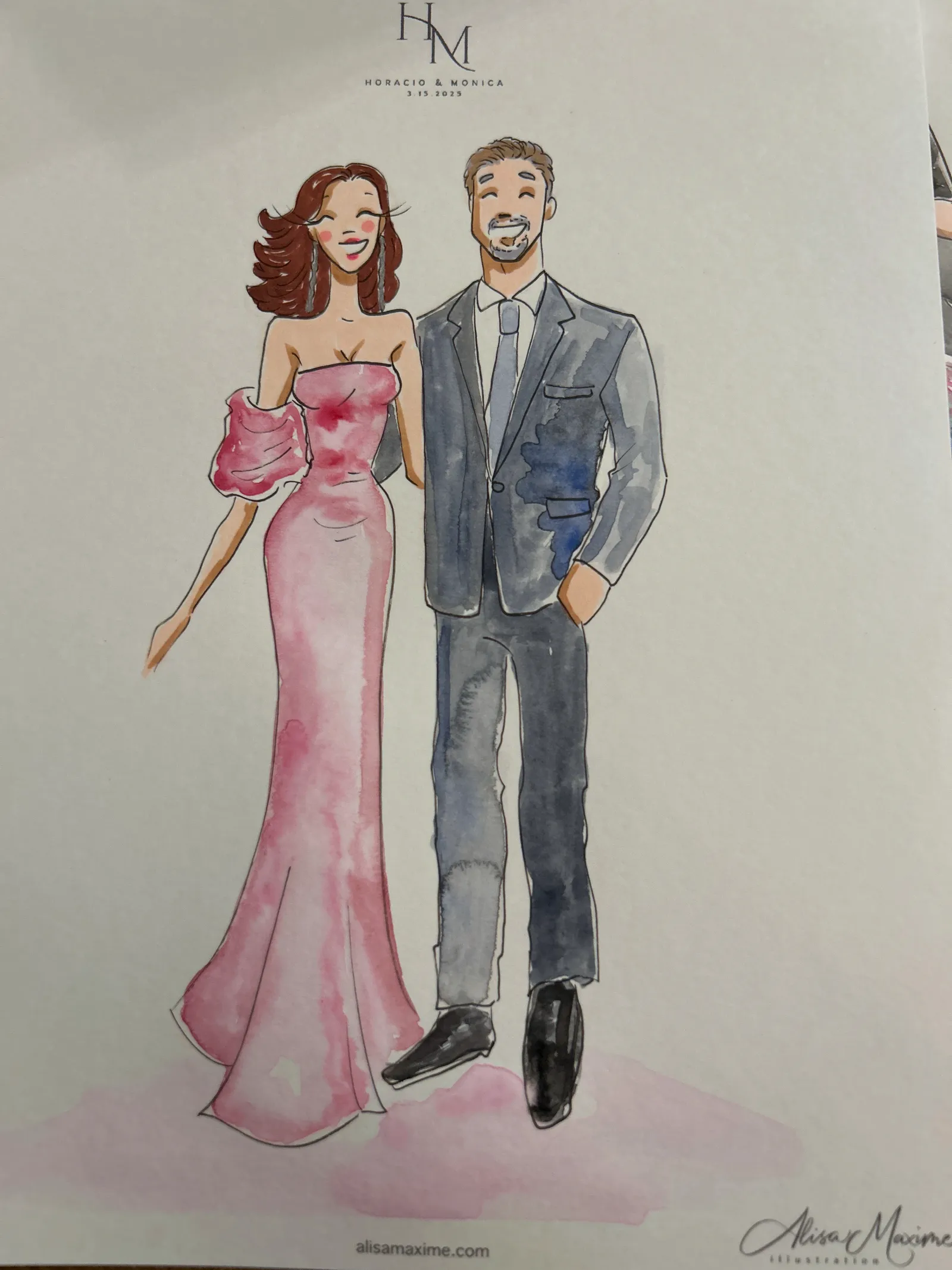 Live fashion sketch 7 from San Antonio Wedding at The Gardens at West Green