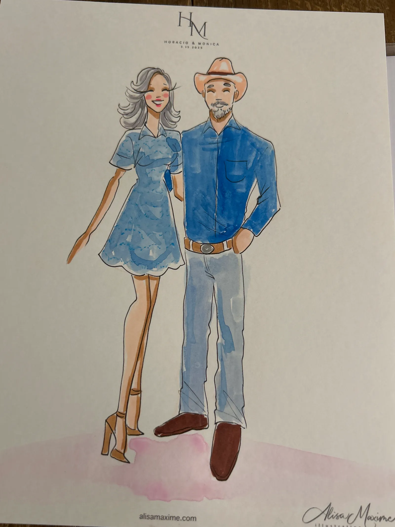 Live fashion sketch 11 from San Antonio Wedding at The Gardens at West Green