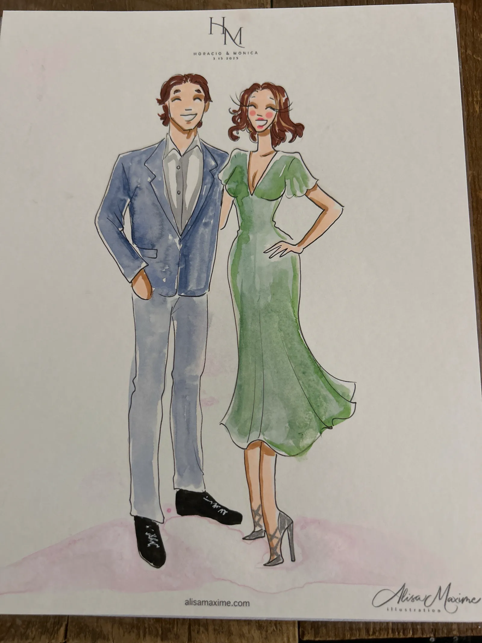 Live fashion sketch 10 from San Antonio Wedding at The Gardens at West Green