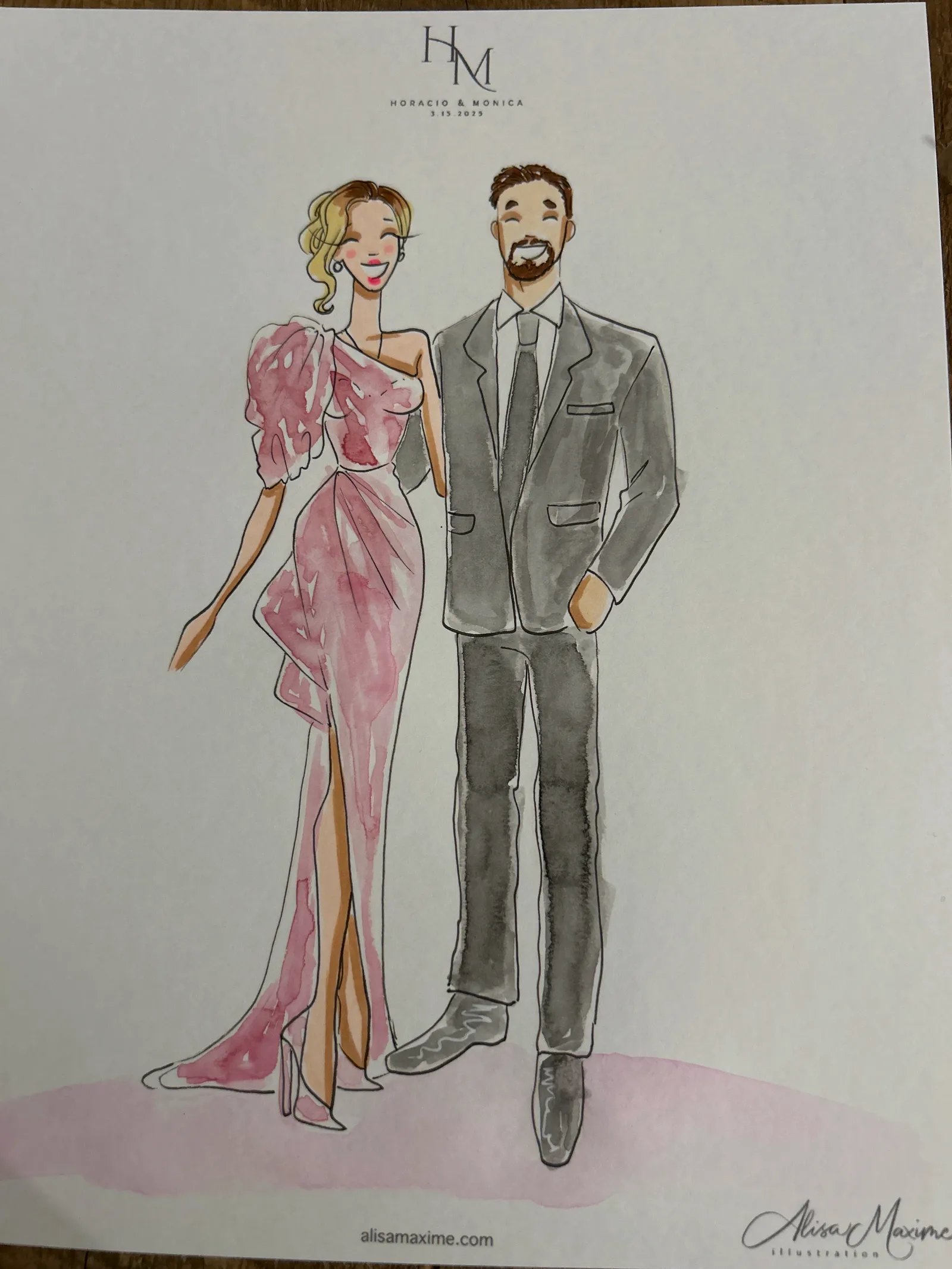 Live fashion sketch 6 from San Antonio Wedding at The Gardens at West Green