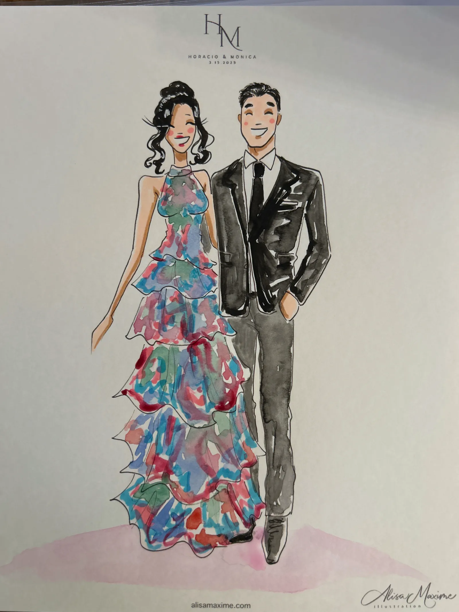 Live fashion sketch 4 from San Antonio Wedding at The Gardens at West Green