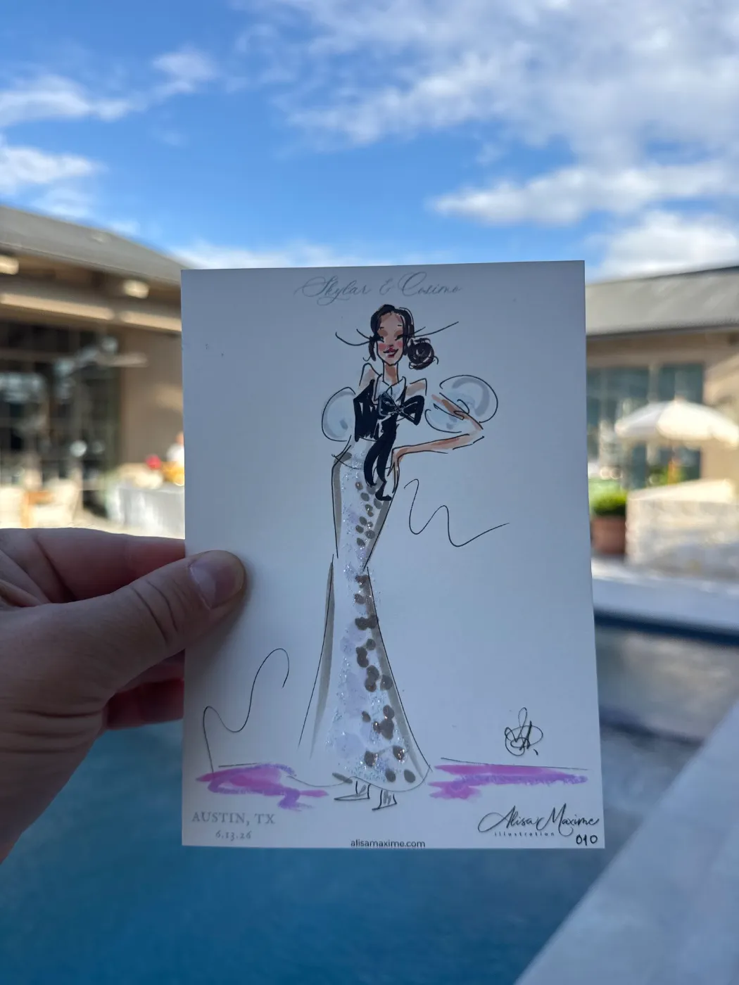 Live fashion sketch 10 from Engagement Party in Austin