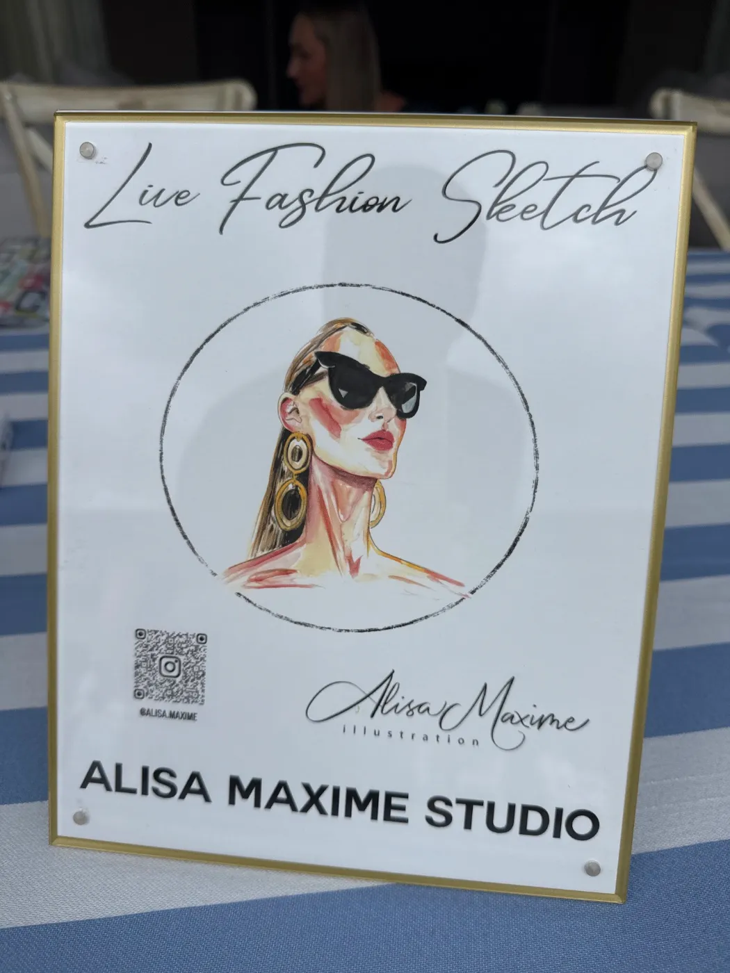 Live fashion sketch 2 from Engagement Party in Austin