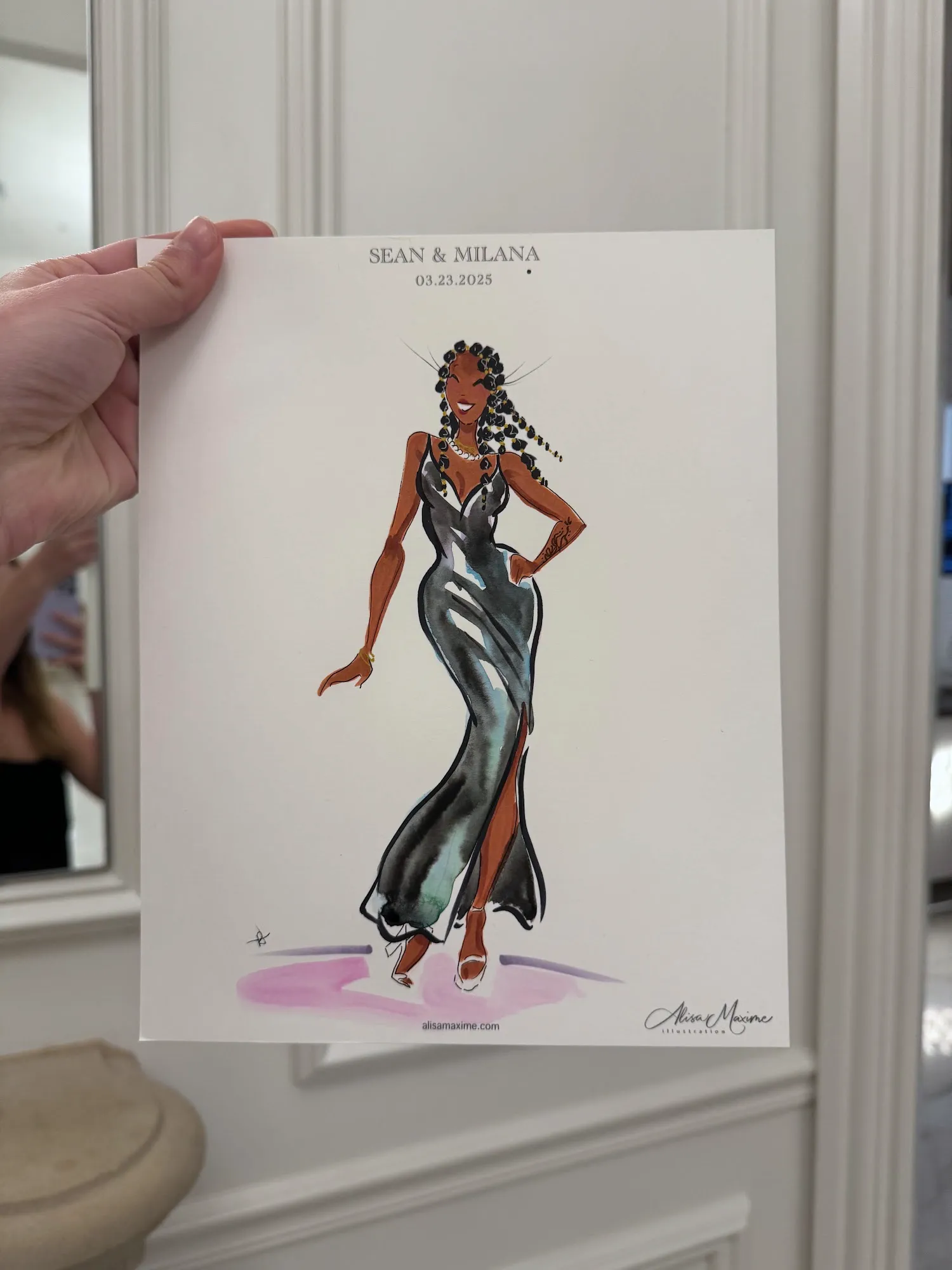 Live fashion sketch 10 from Wedding Celebration at The Hillside Estate, Cross Roads, Texas