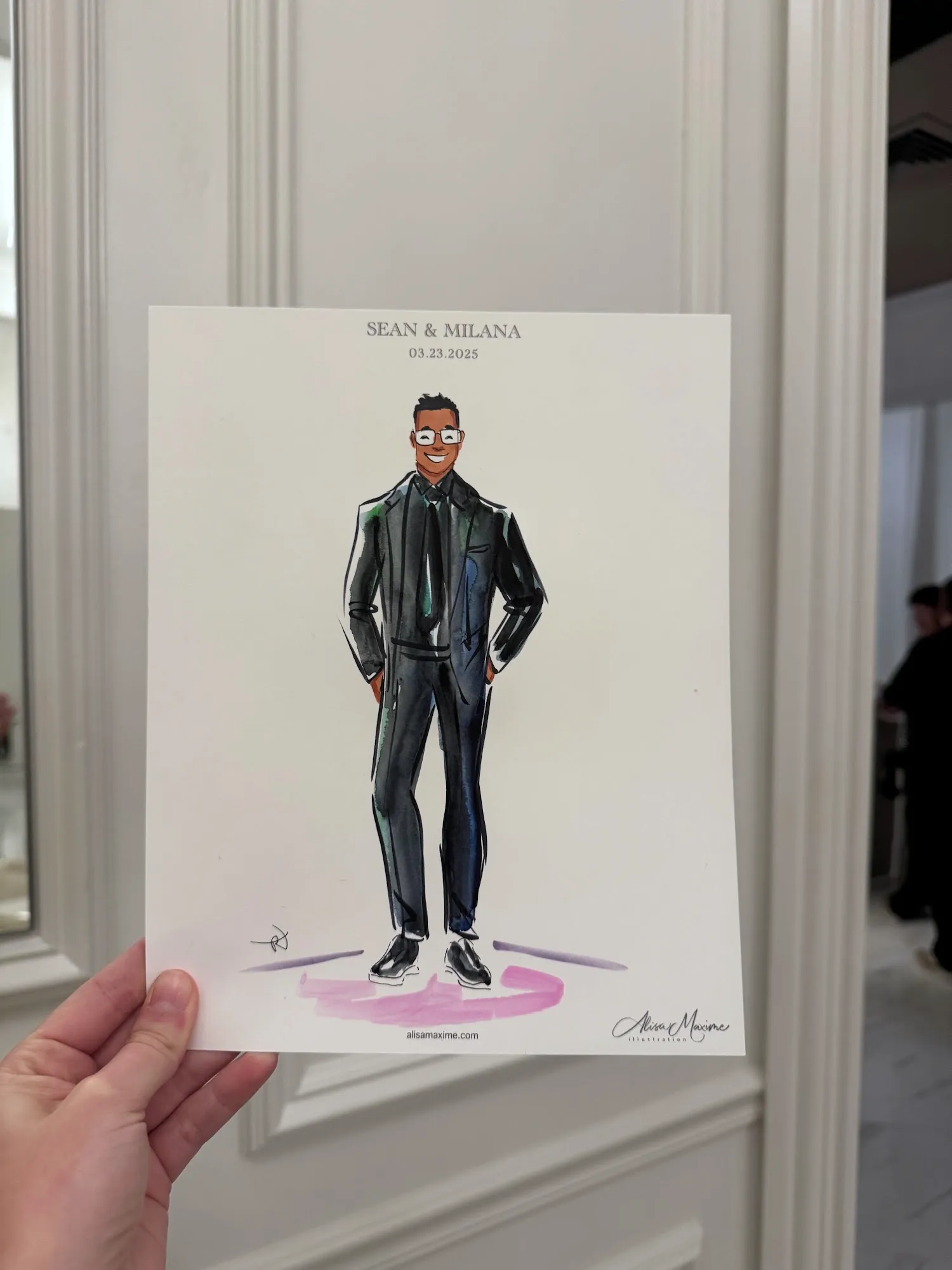 Live fashion sketch 14 from Wedding Celebration at The Hillside Estate, Cross Roads, Texas
