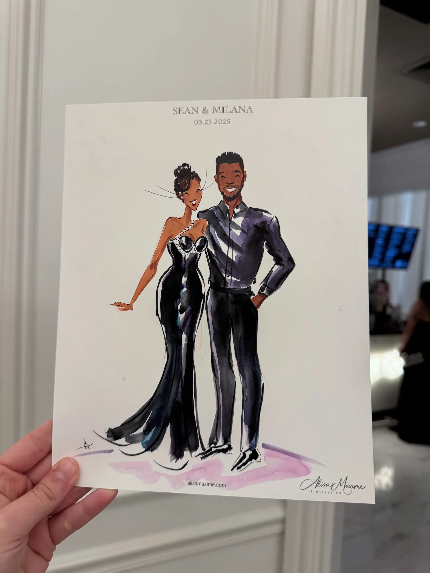 Live fashion sketch 16 from Wedding Celebration at The Hillside Estate, Cross Roads, Texas
