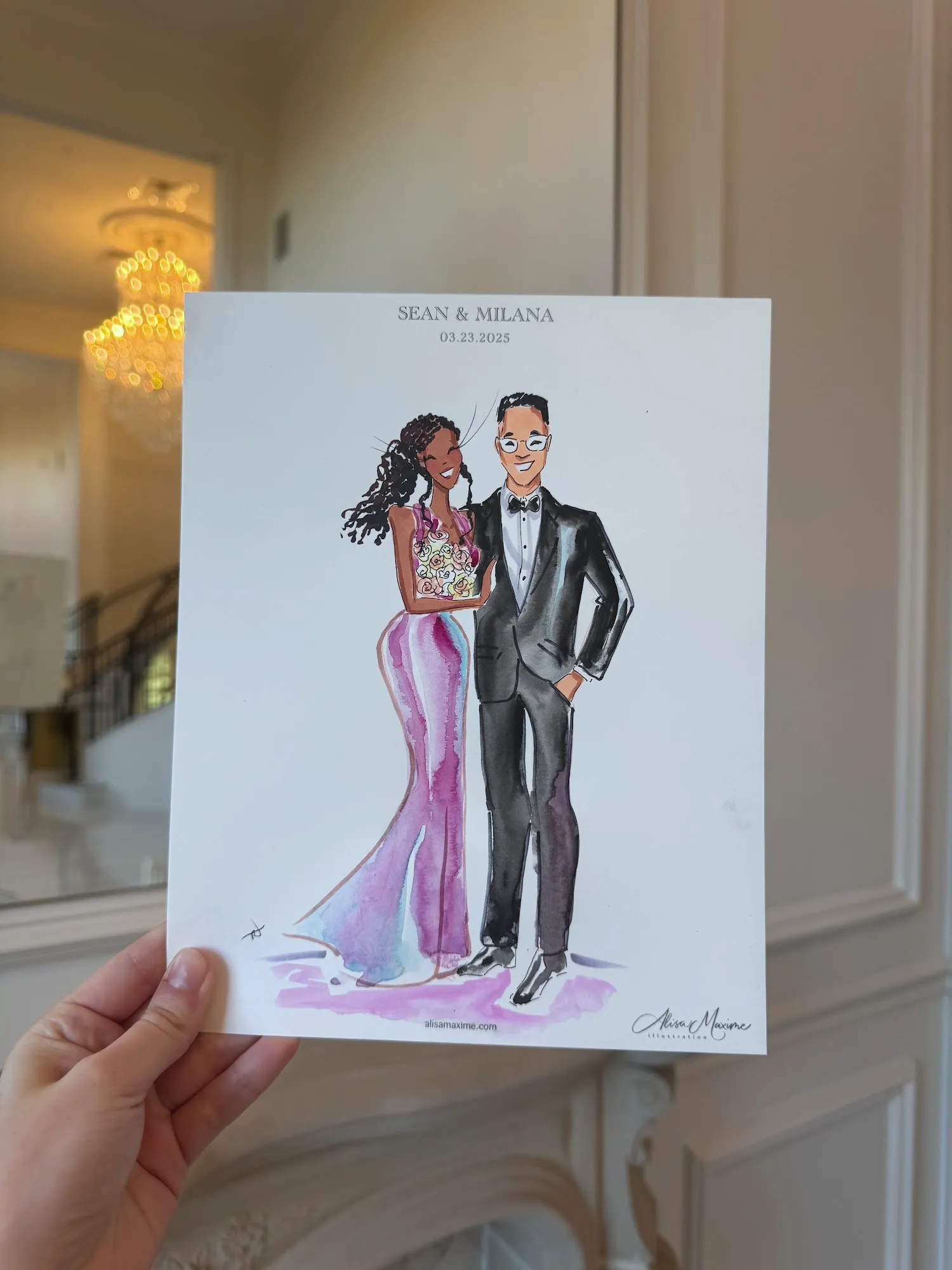 Live fashion sketch 4 from Wedding Celebration at The Hillside Estate, Cross Roads, Texas