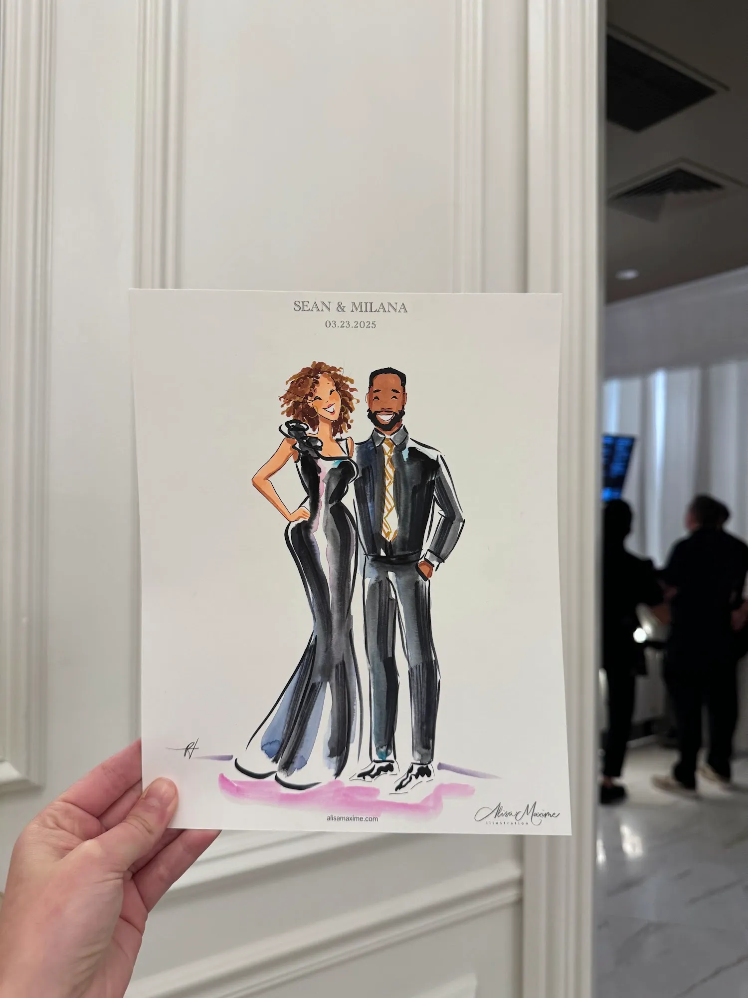 Live fashion sketch 13 from Wedding Celebration at The Hillside Estate, Cross Roads, Texas