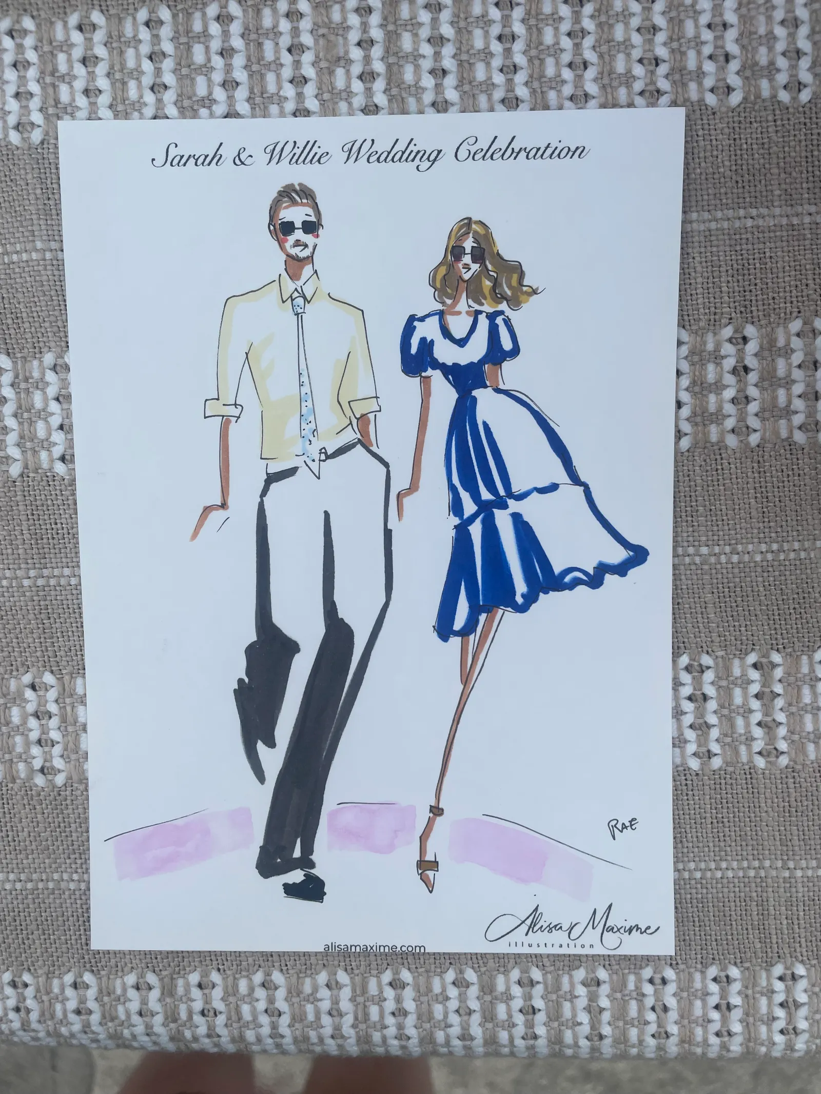 Live sketch from Wedding at the Boathouse at Lake Ellyn, Glen Ellyn