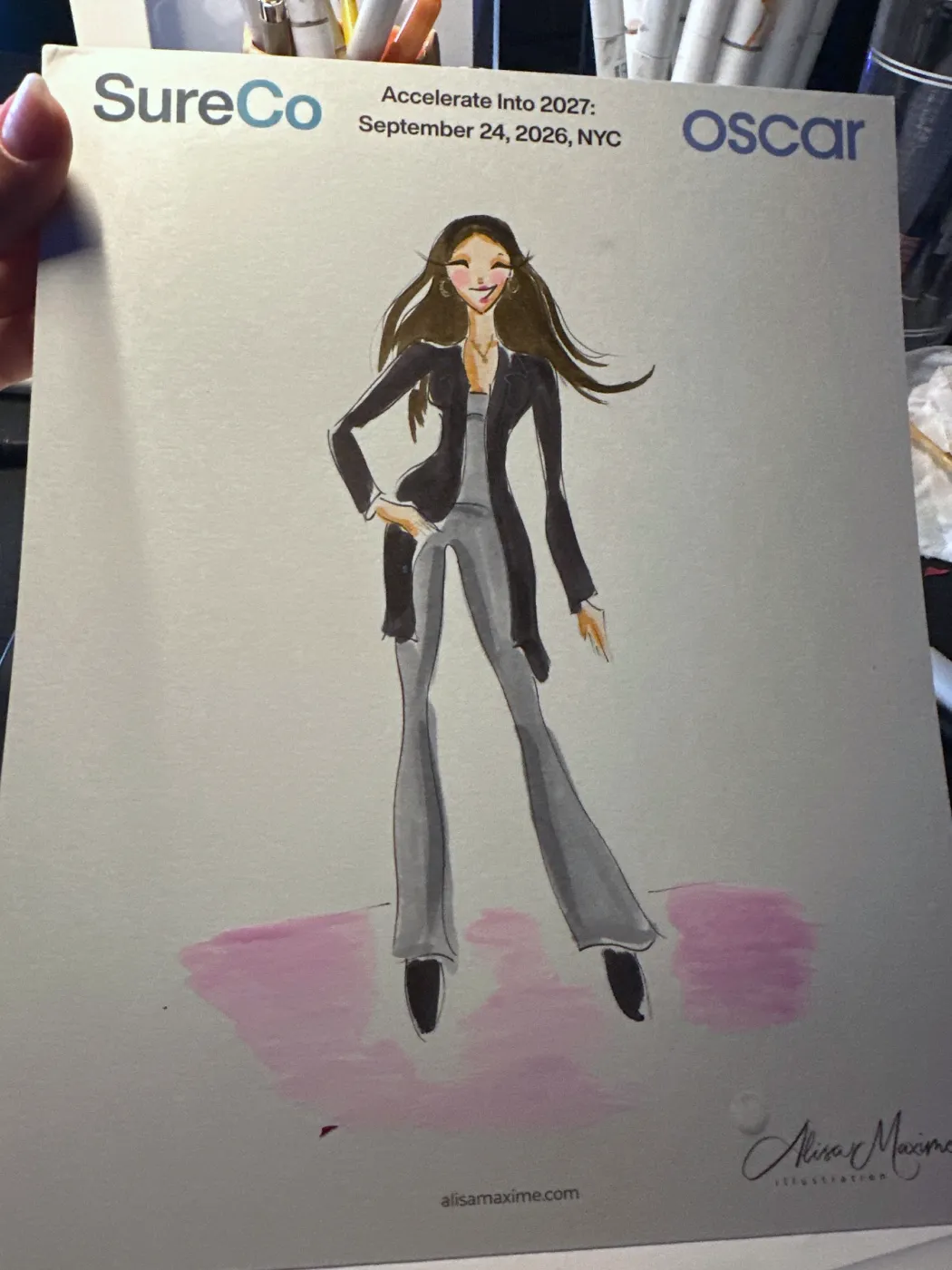 Live fashion sketch 12 from Corporate Party at Classic Car Club Manhattan
