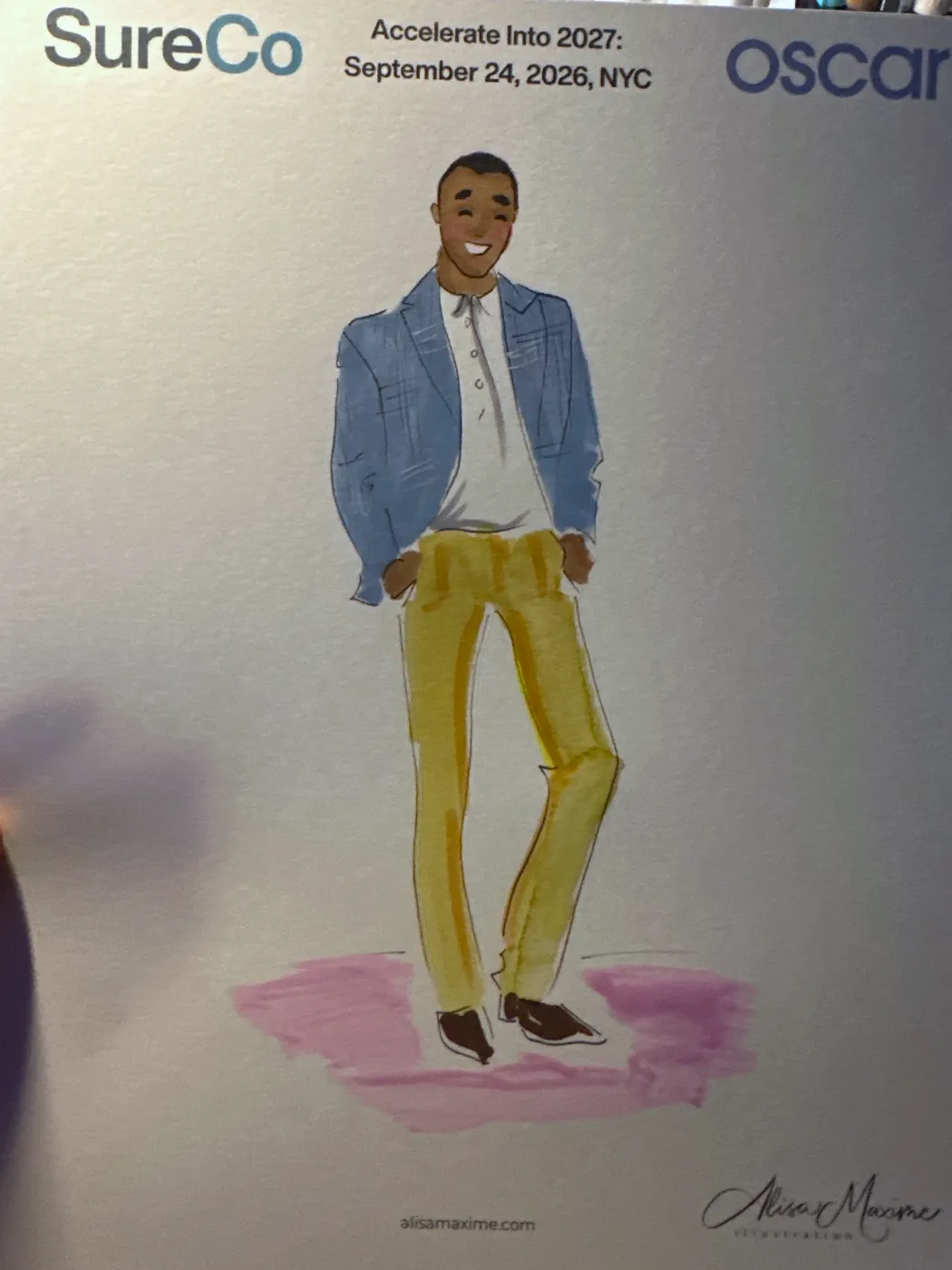 Live fashion sketch 13 from Corporate Party at Classic Car Club Manhattan