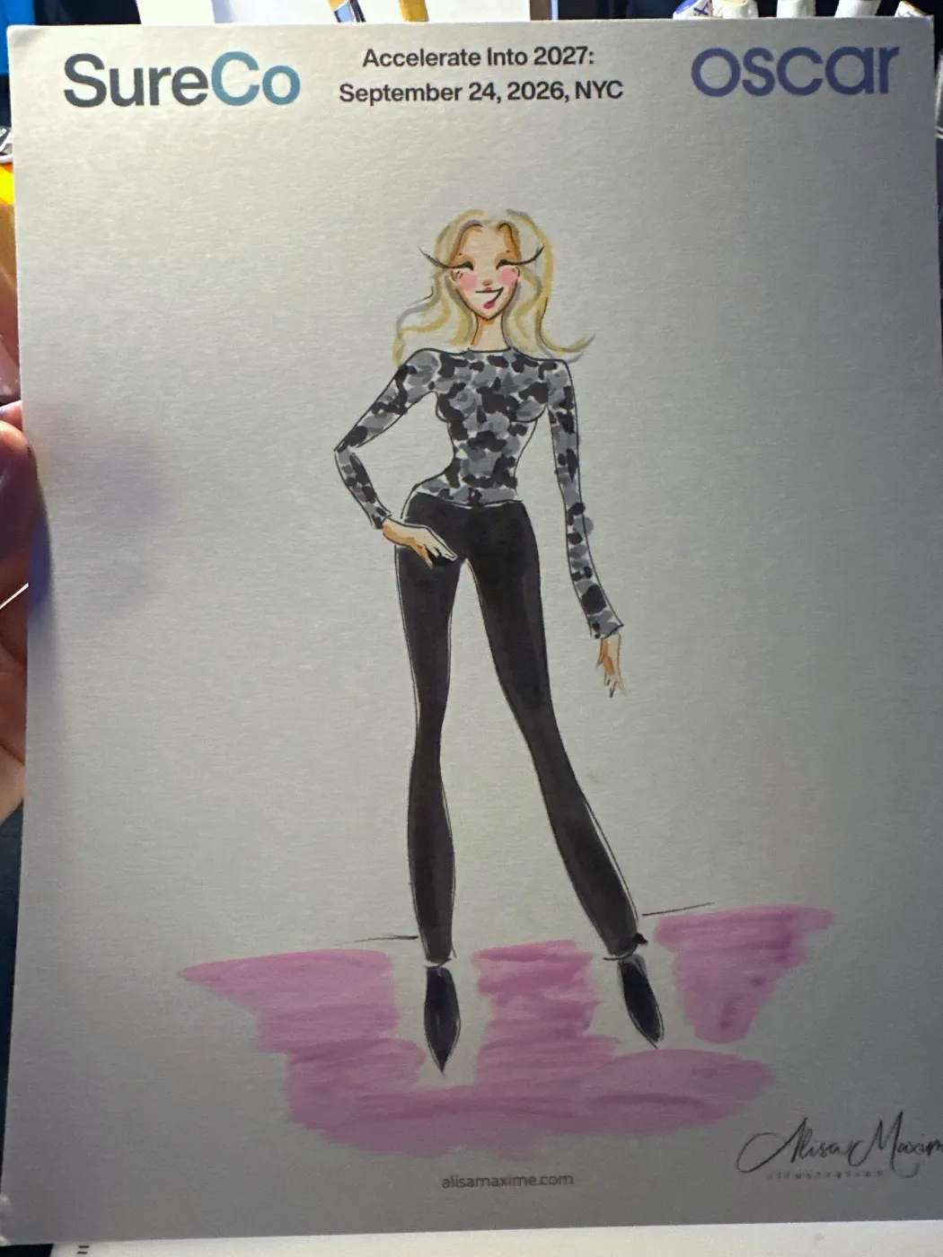 Live fashion sketch 11 from Corporate Party at Classic Car Club Manhattan