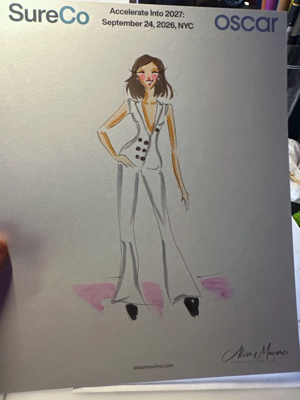 Live fashion sketch 15 from Corporate Party at Classic Car Club Manhattan
