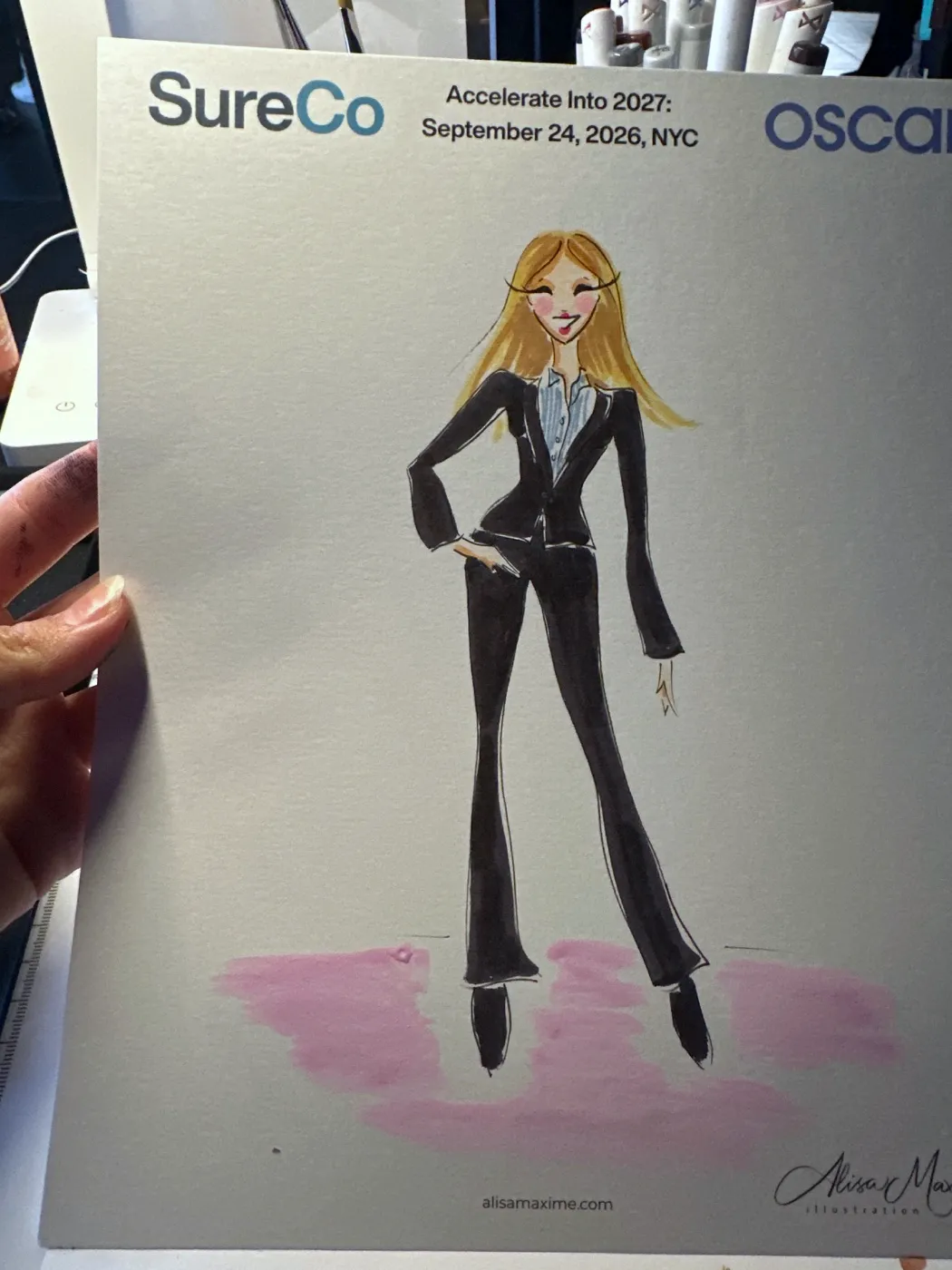 Live fashion sketch 5 from Corporate Party at Classic Car Club Manhattan
