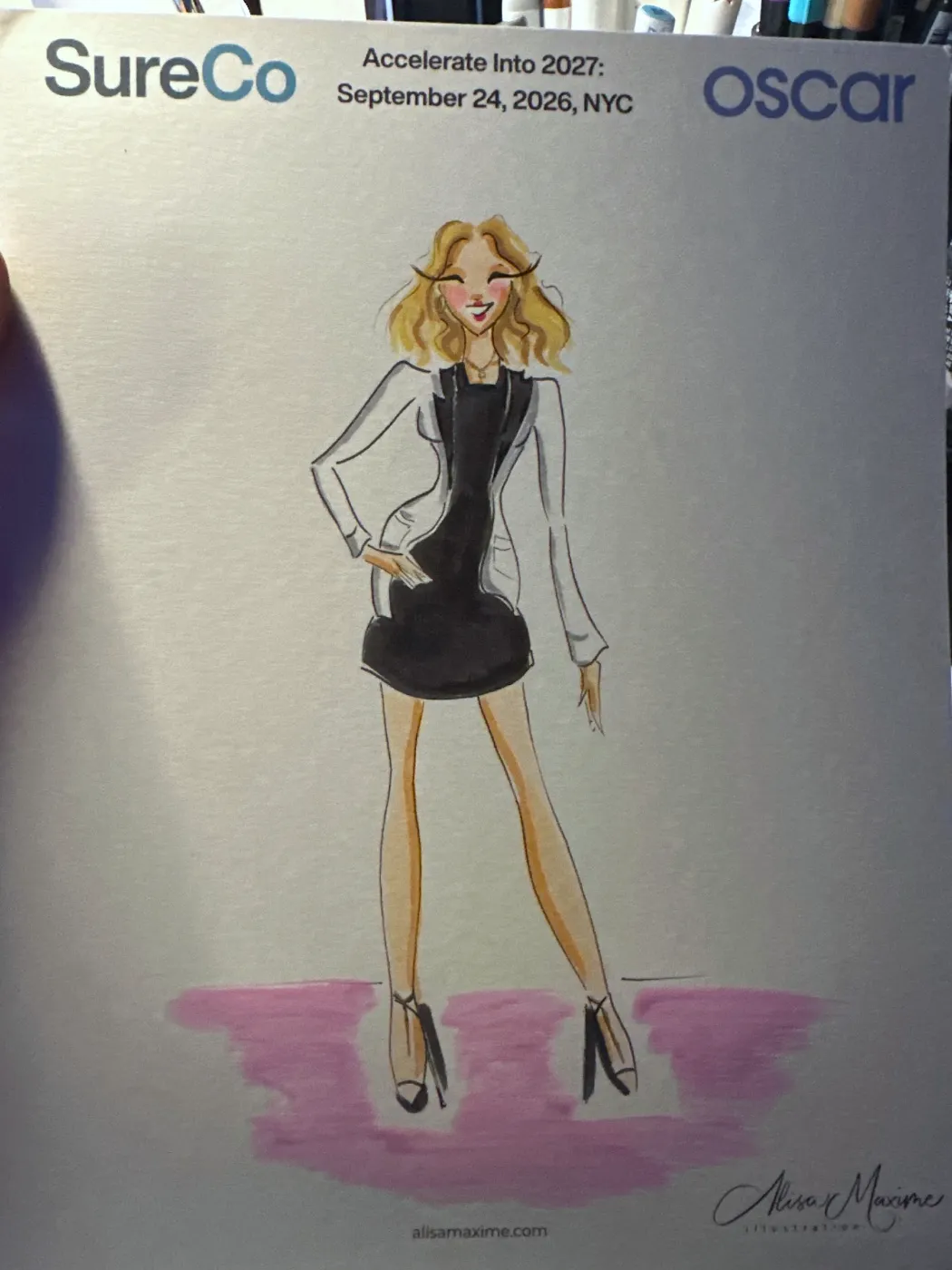 Live fashion sketch 9 from Corporate Party at Classic Car Club Manhattan