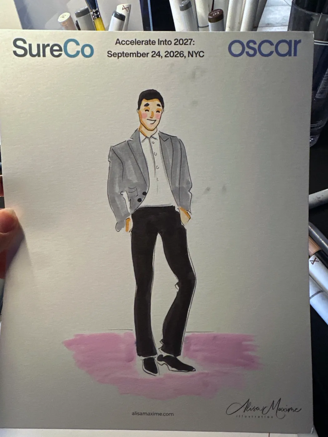 Live fashion sketch 4 from Corporate Party at Classic Car Club Manhattan