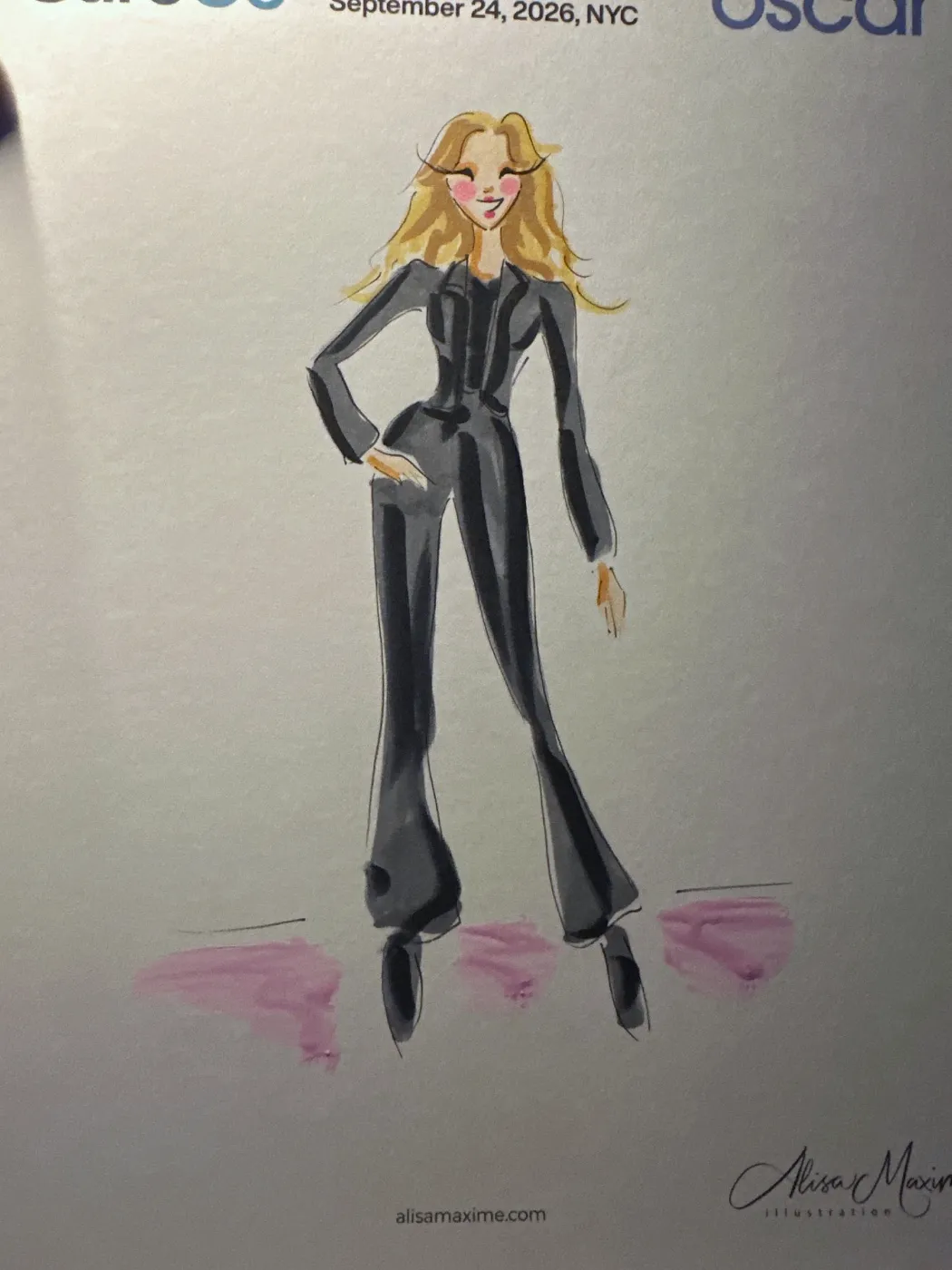 Live fashion sketch 14 from Corporate Party at Classic Car Club Manhattan