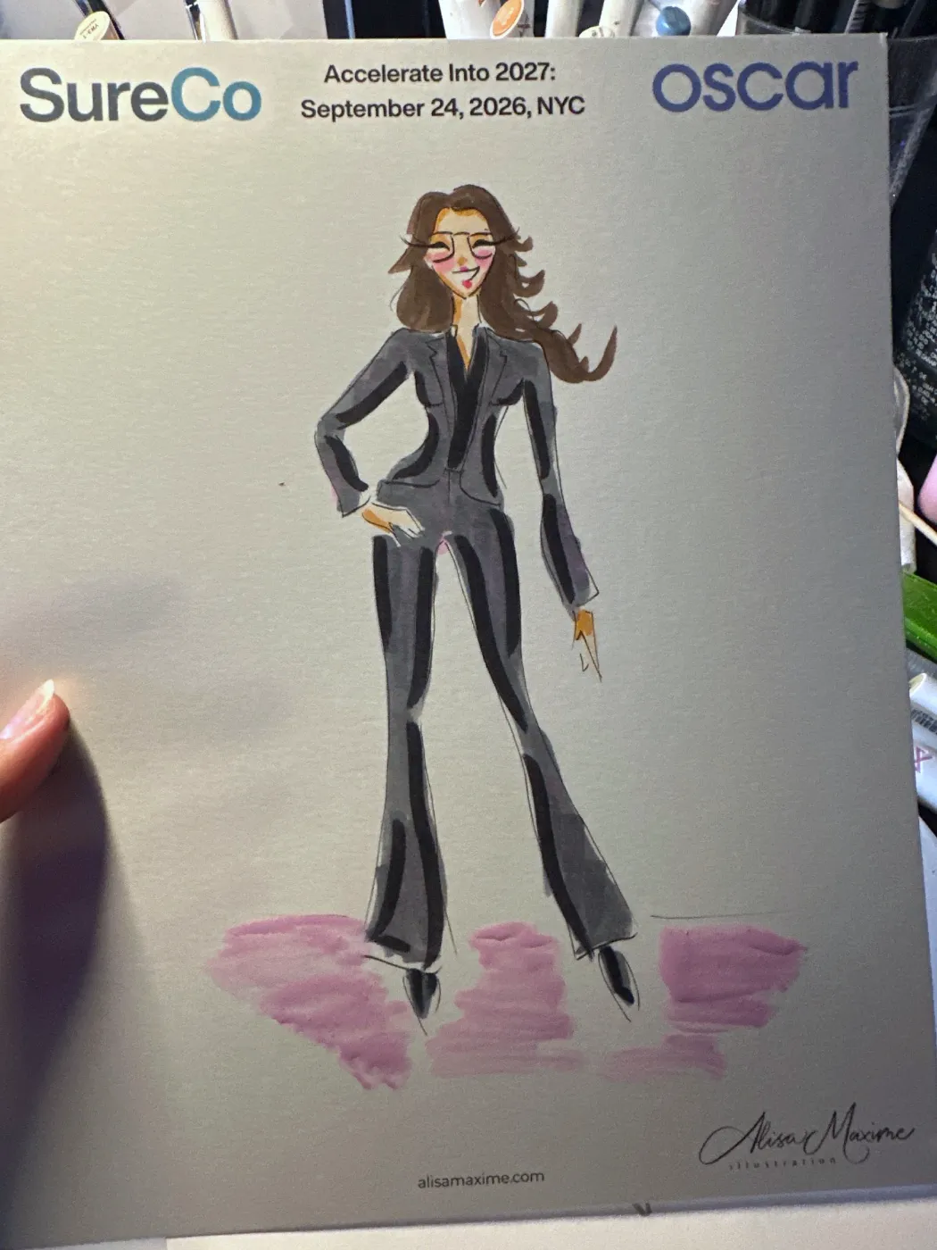 Live fashion sketch 16 from Corporate Party at Classic Car Club Manhattan