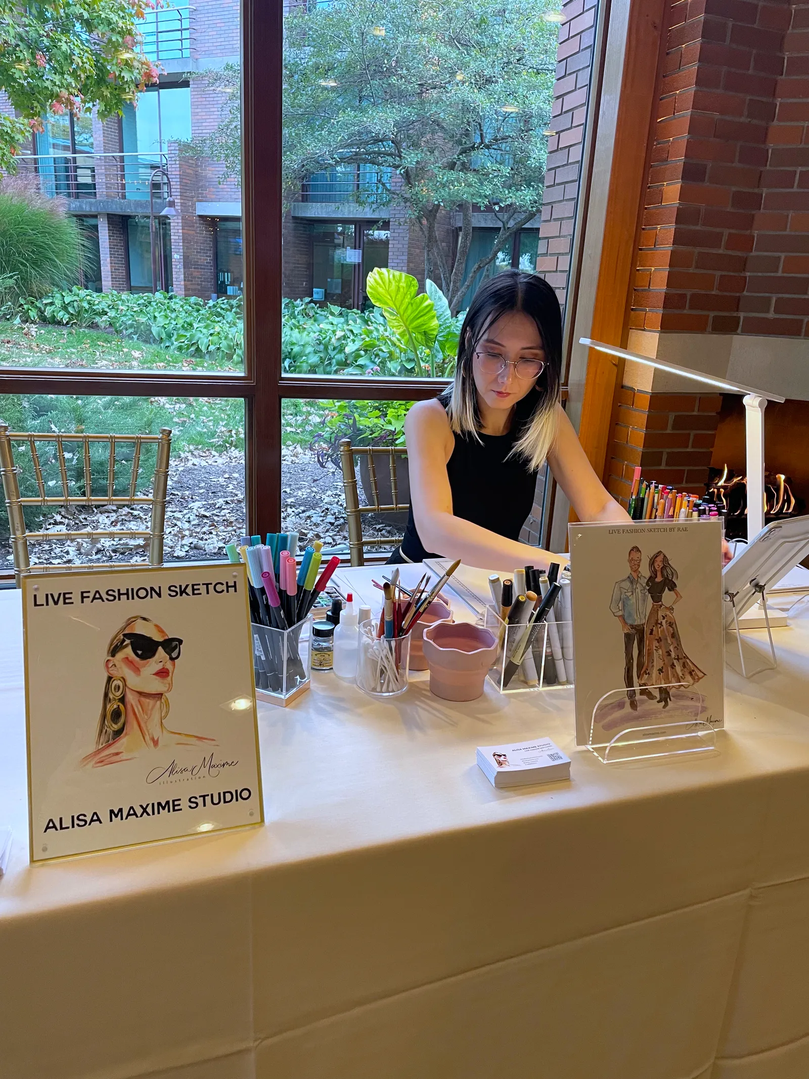 Our table at Hyatt Lodge, Oak Brook