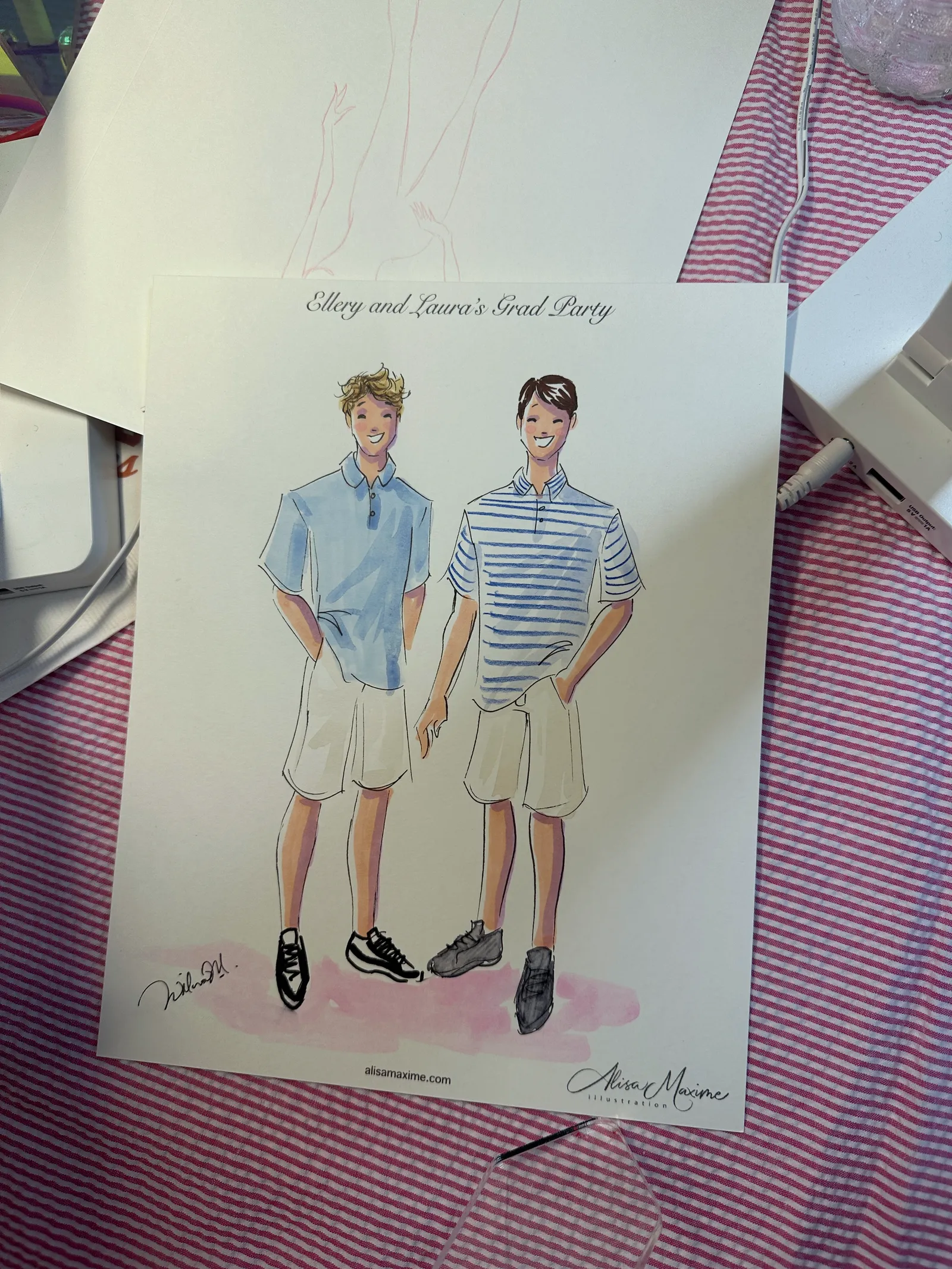 Live fashion sketch 9 from Graduation Celebration in Dallas