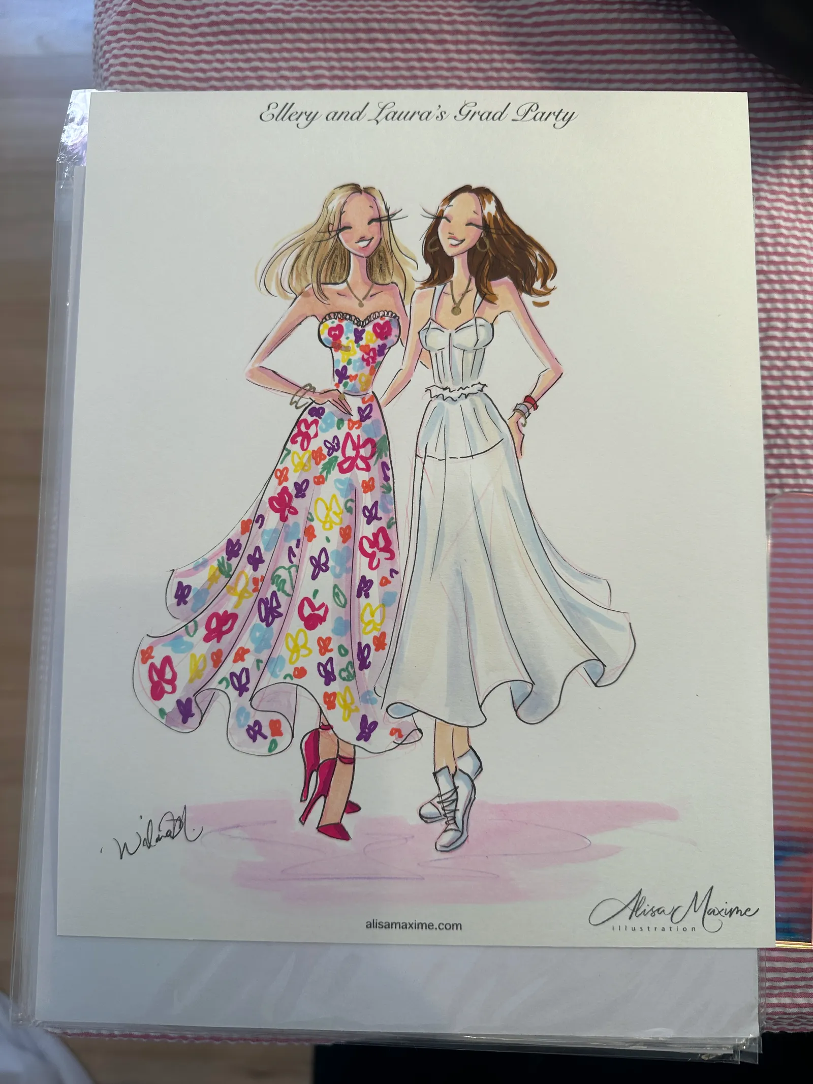 Live fashion sketch 2 from Graduation Celebration in Dallas