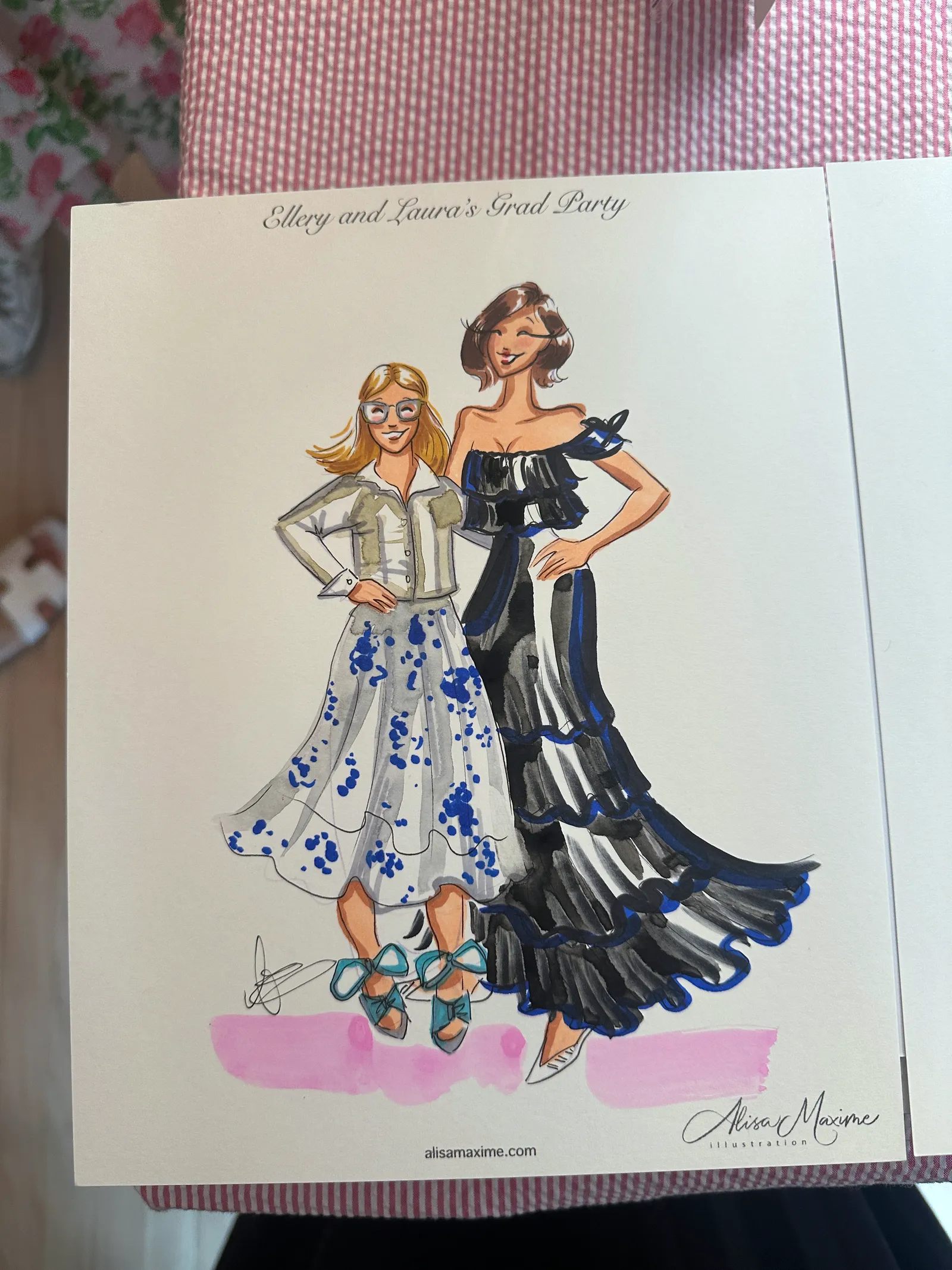 Live fashion sketch 8 from Graduation Celebration in Dallas