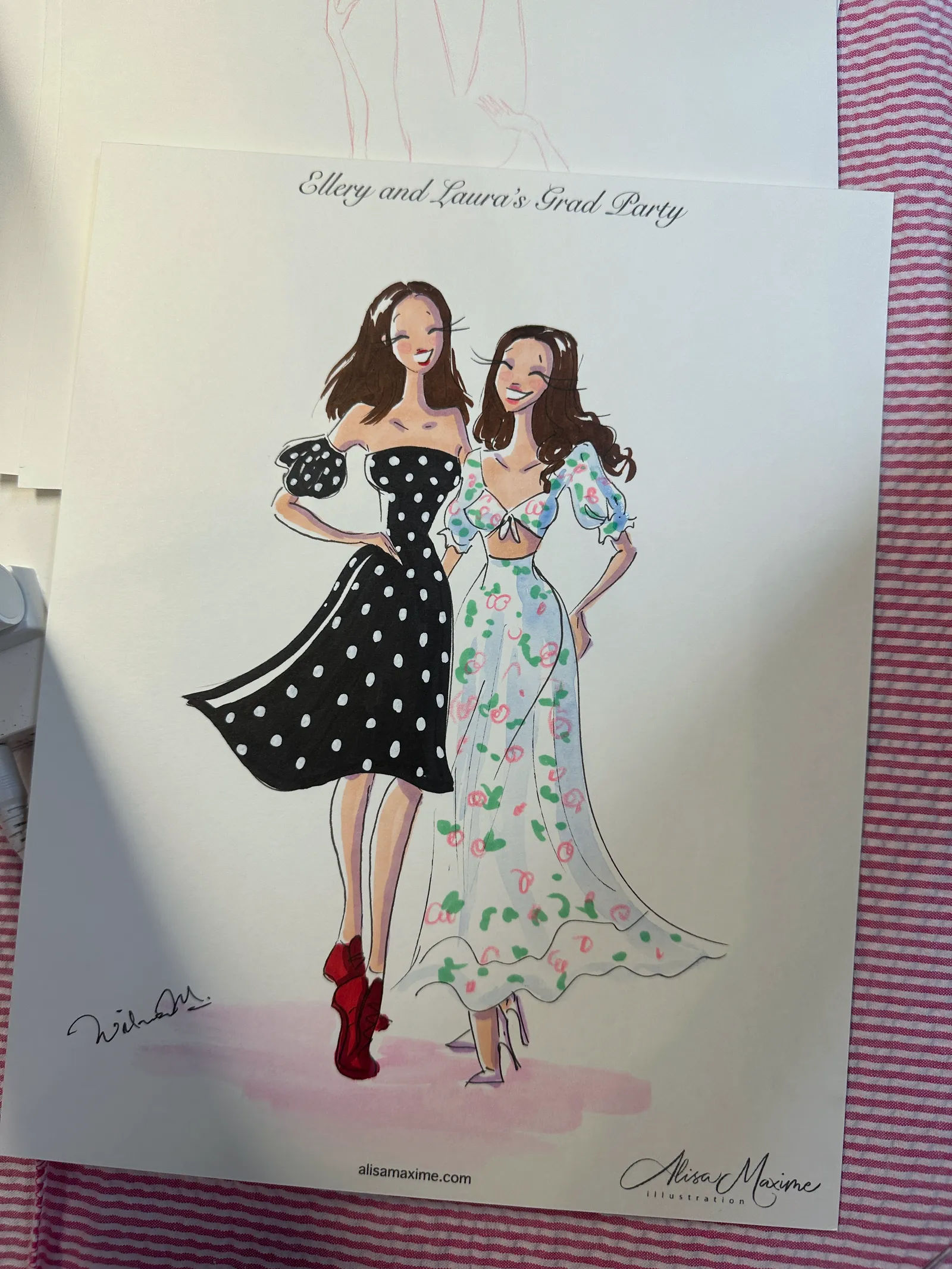 Live fashion sketch 13 from Graduation Celebration in Dallas