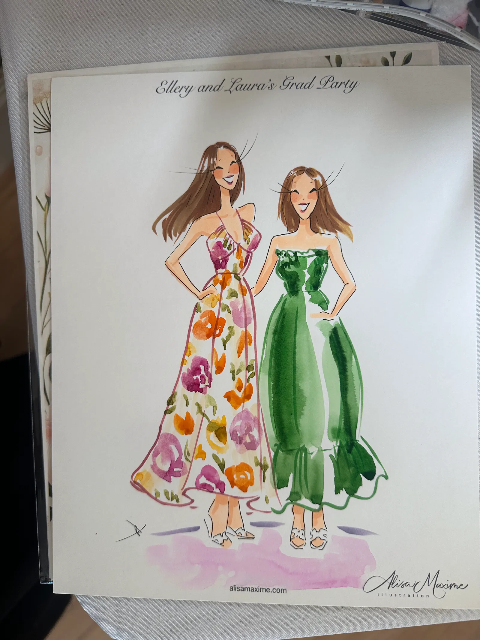 Live fashion sketch 12 from Graduation Celebration in Dallas