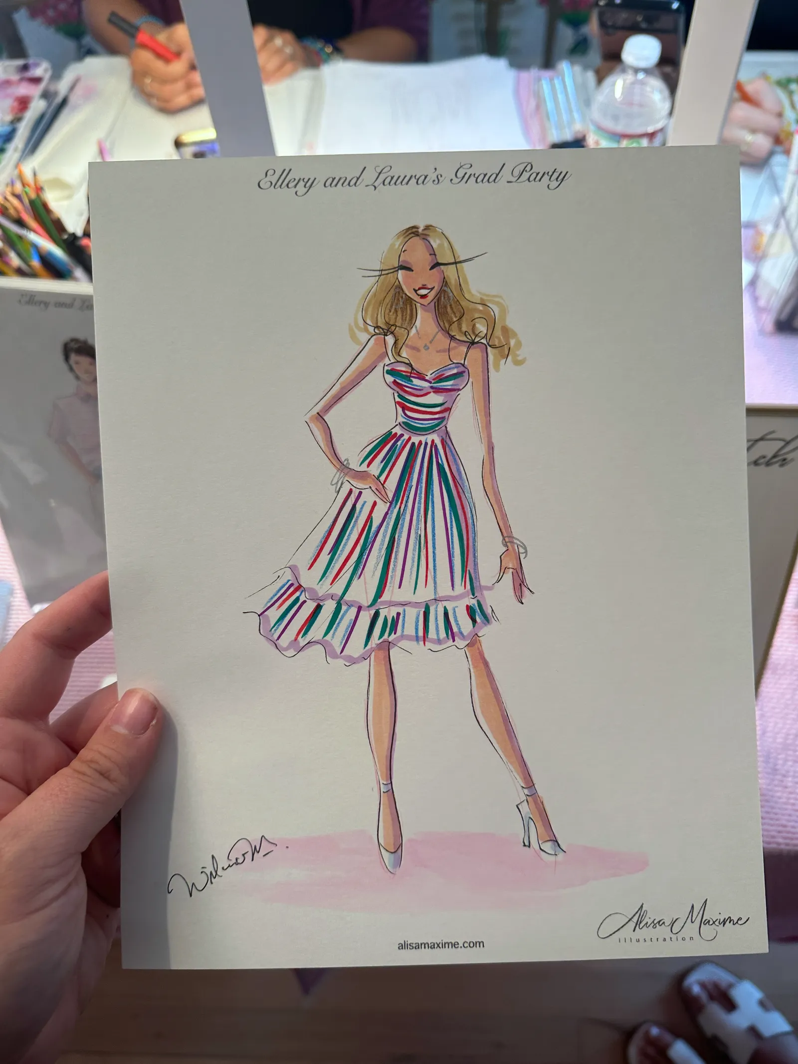 Live fashion sketch 10 from Graduation Celebration in Dallas