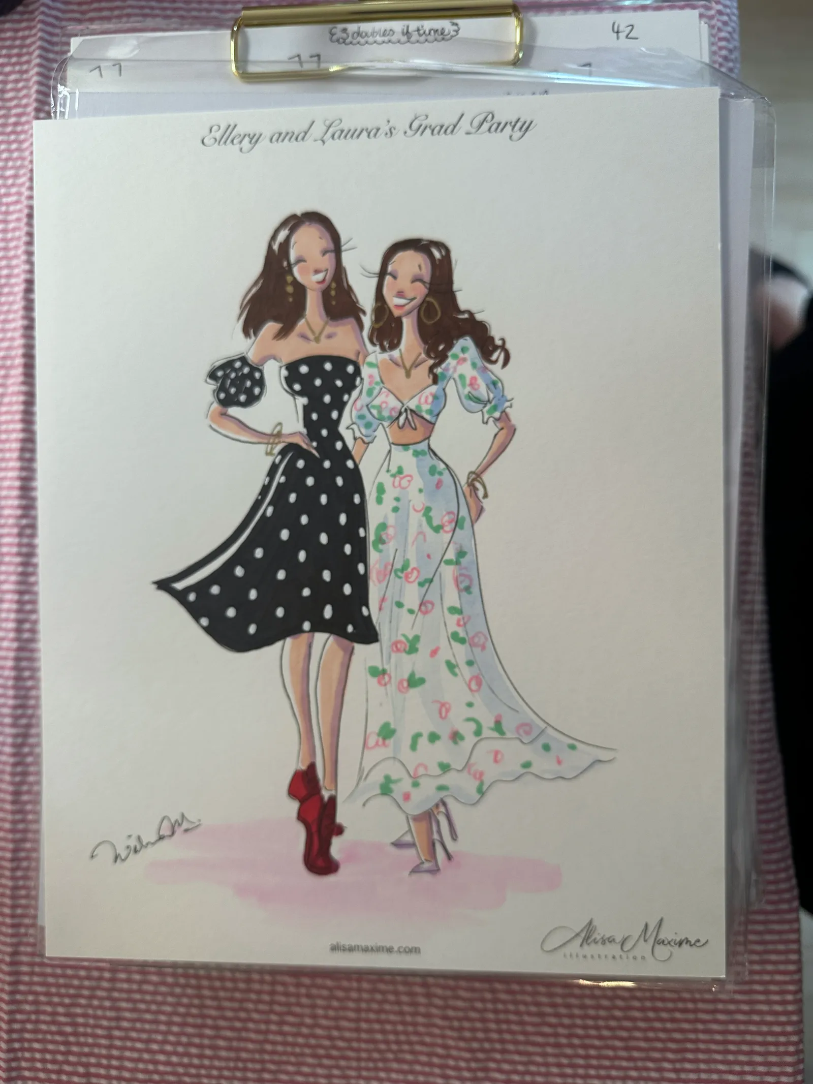 Live fashion sketch 14 from Graduation Celebration in Dallas