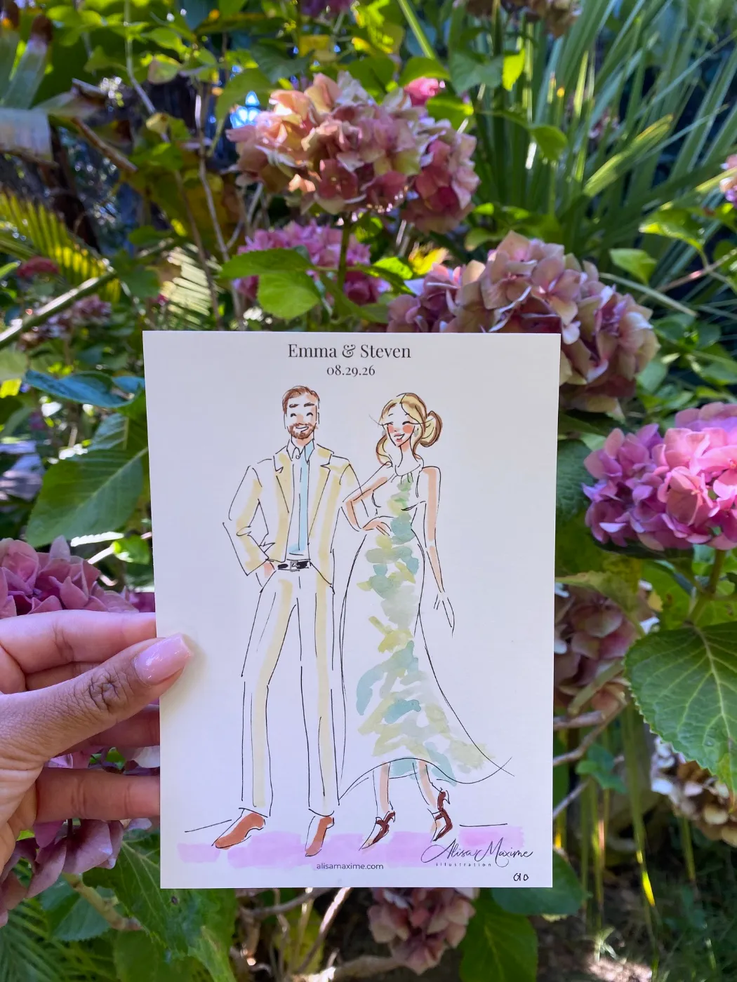 Live fashion sketch 11 from Wedding at The Holly Farm, Carmel