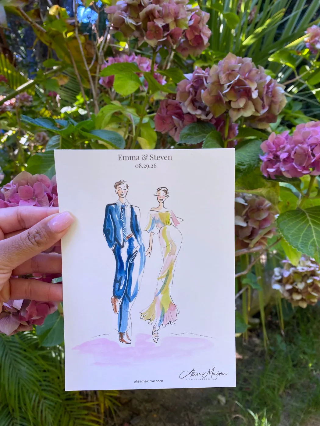 Live fashion sketch 6 from Wedding at The Holly Farm, Carmel