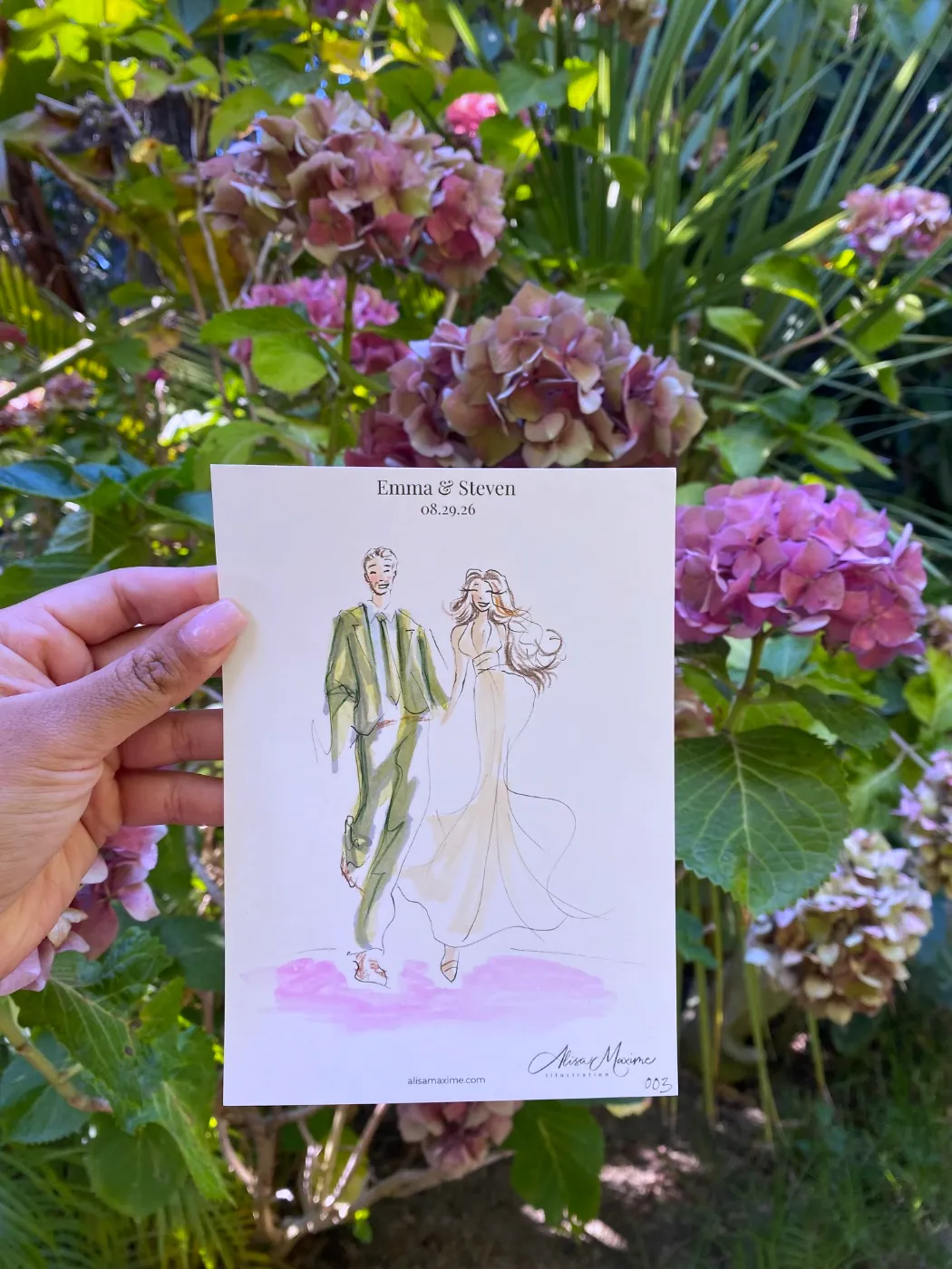 Live fashion sketch 4 from Wedding at The Holly Farm, Carmel