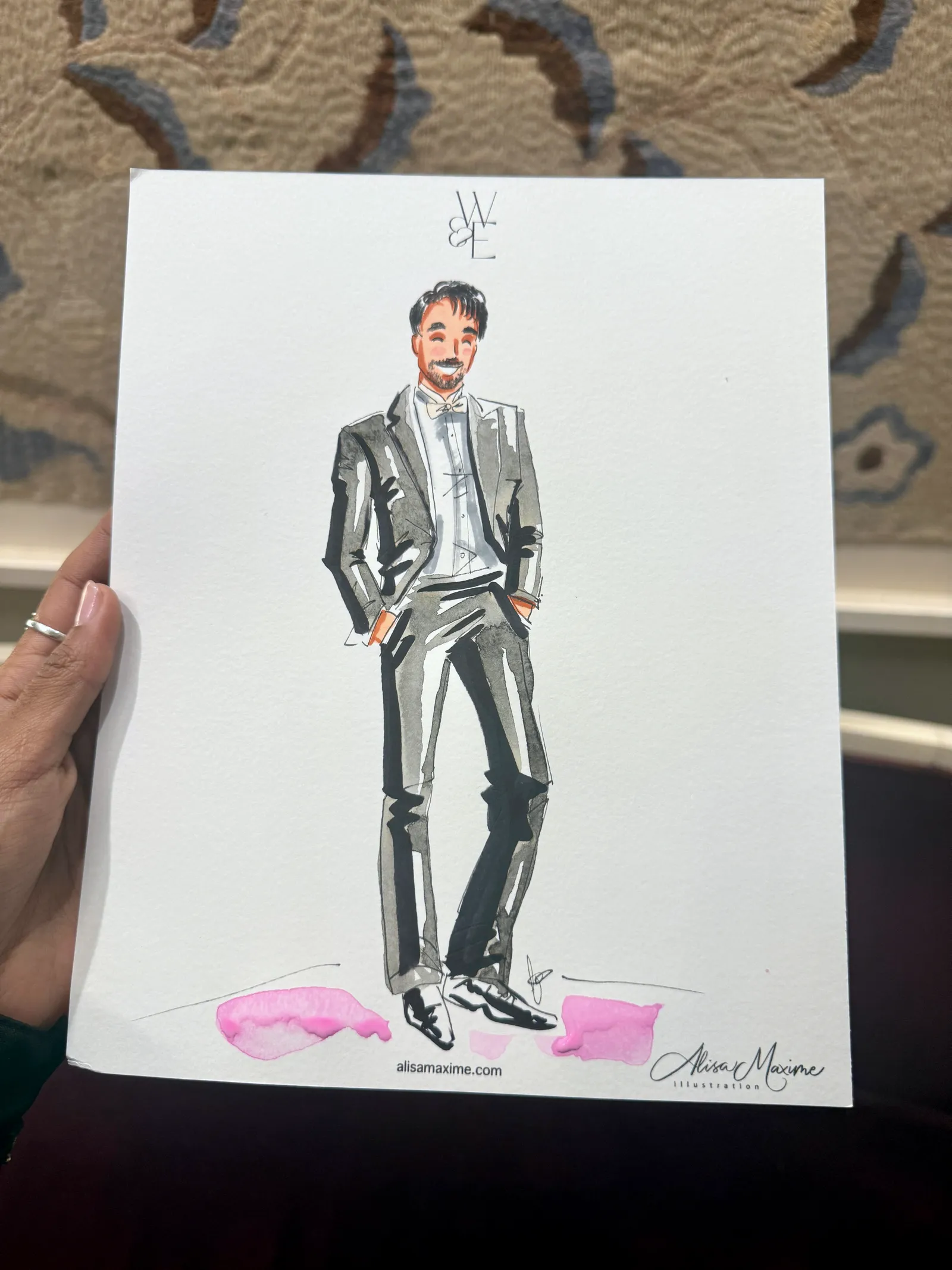 Live fashion sketch 12 from Wedding Celebration at the Dallas Arboretum
