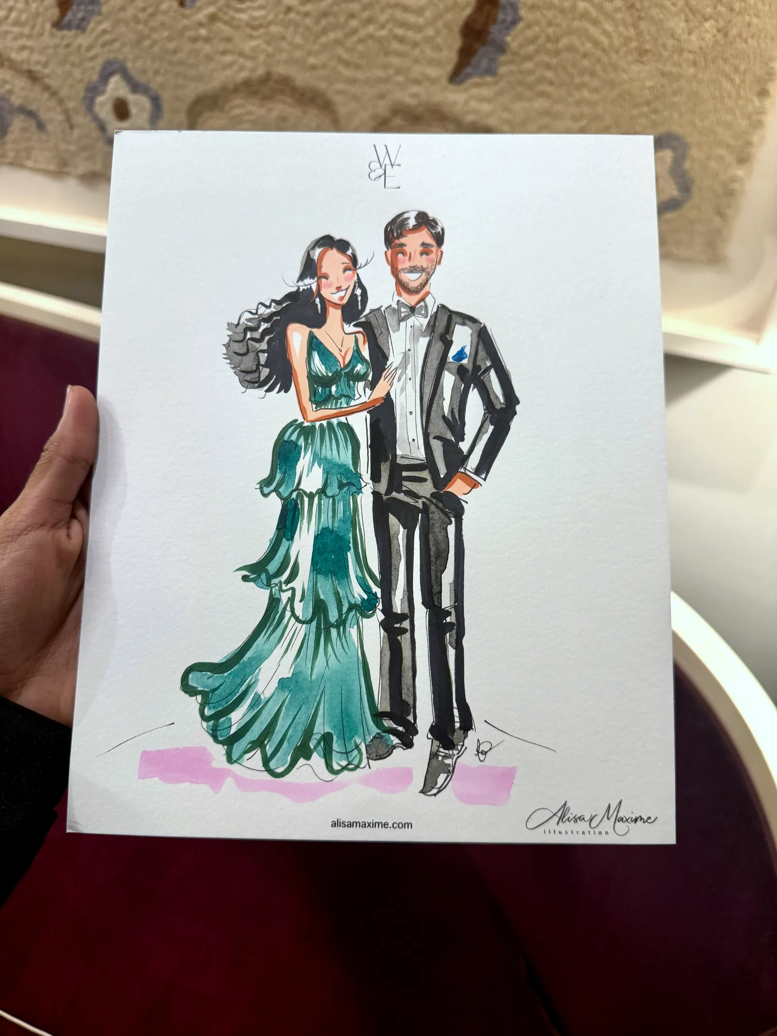 Live fashion sketch 14 from Wedding Celebration at the Dallas Arboretum