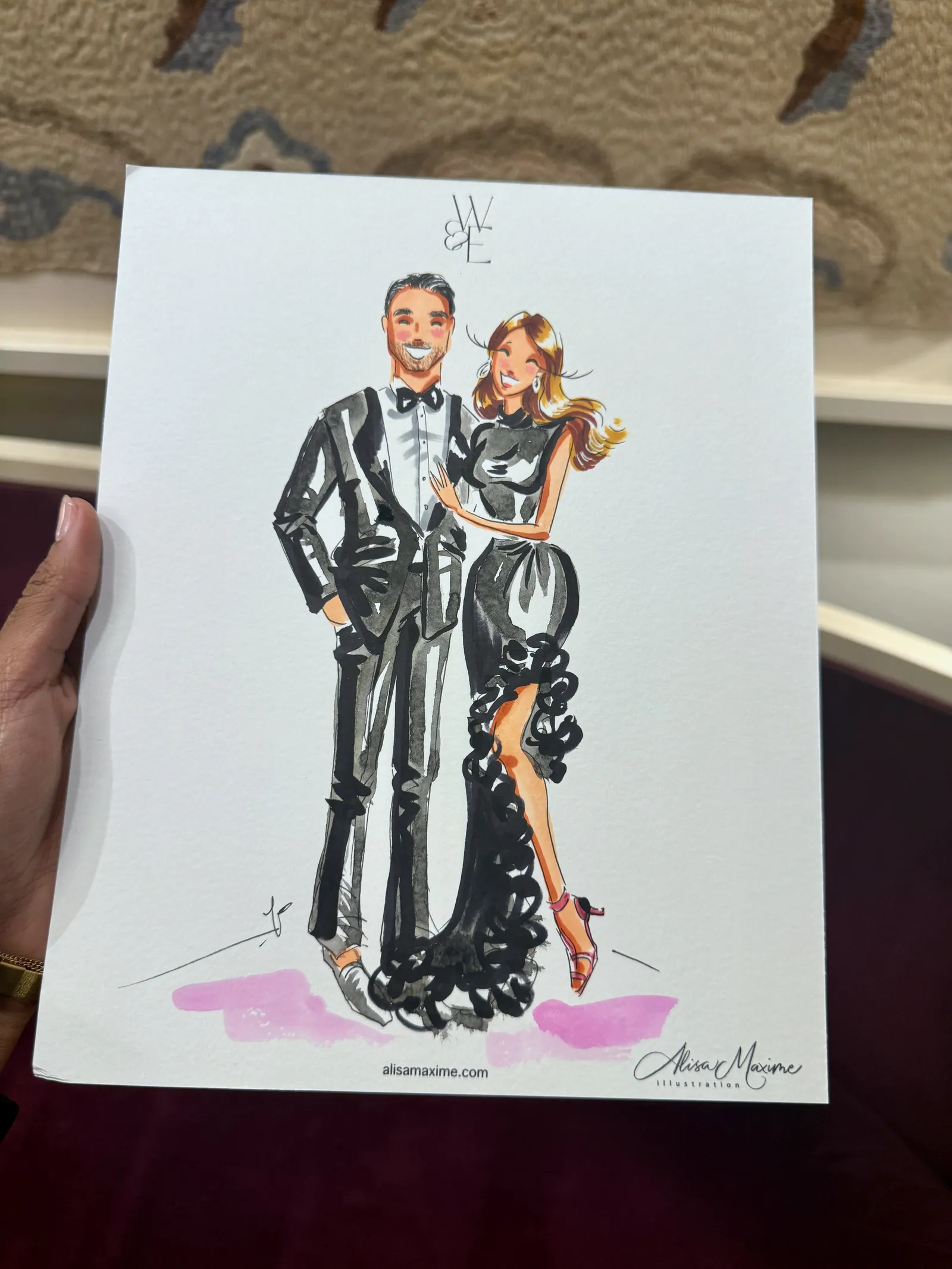 Live fashion sketch 15 from Wedding Celebration at the Dallas Arboretum